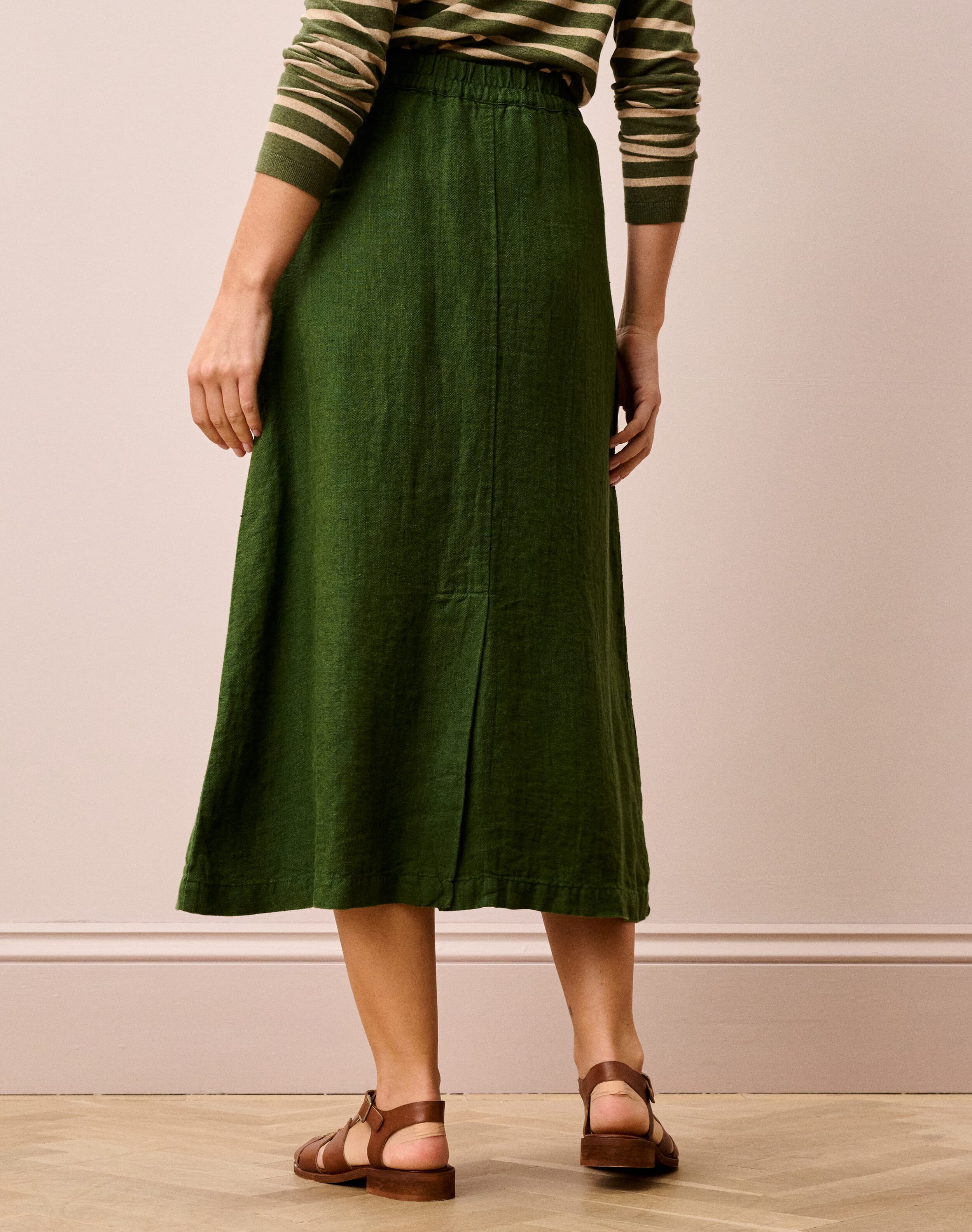 Herringbone Linen Skirt