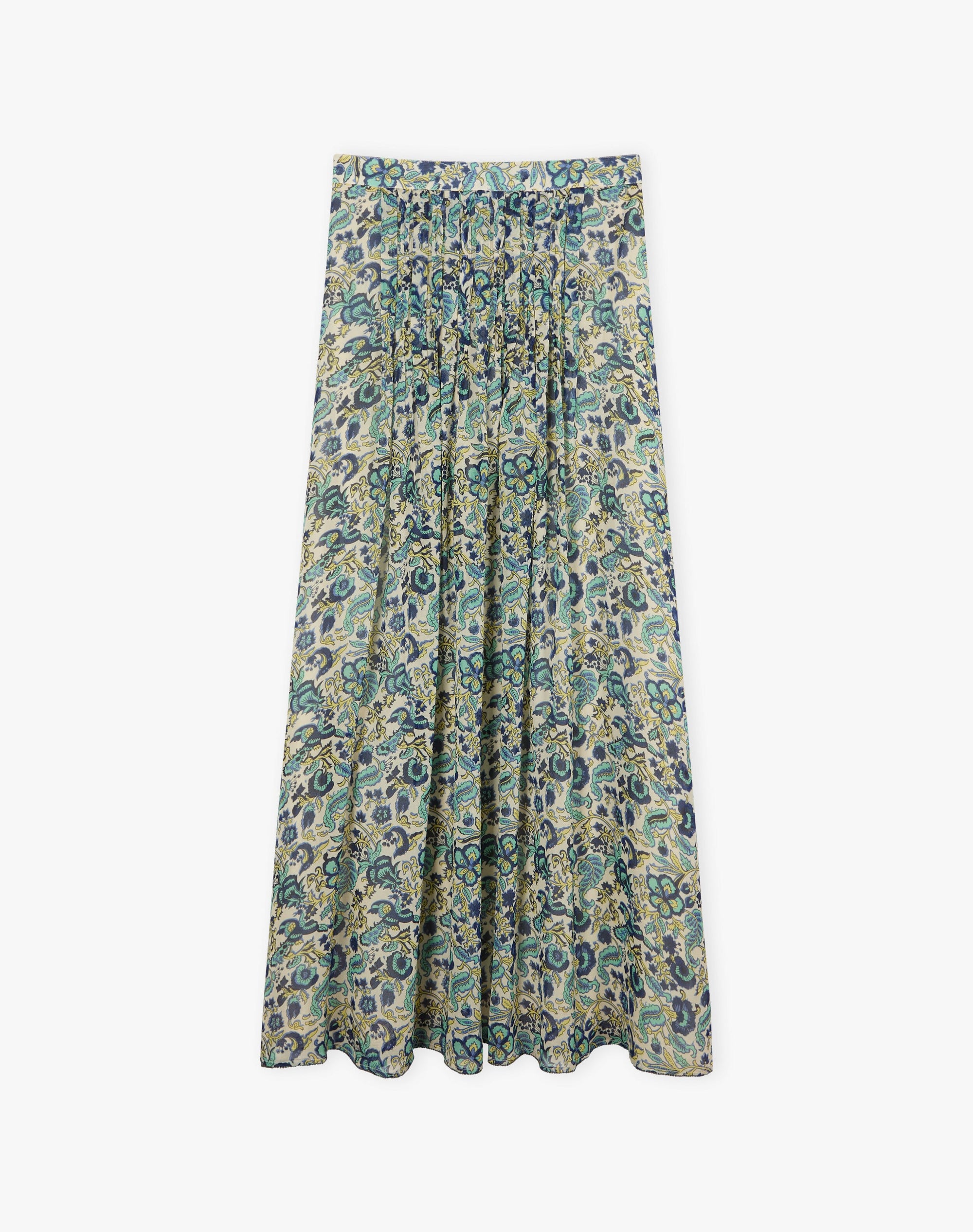 Silk Pintuck Skirt