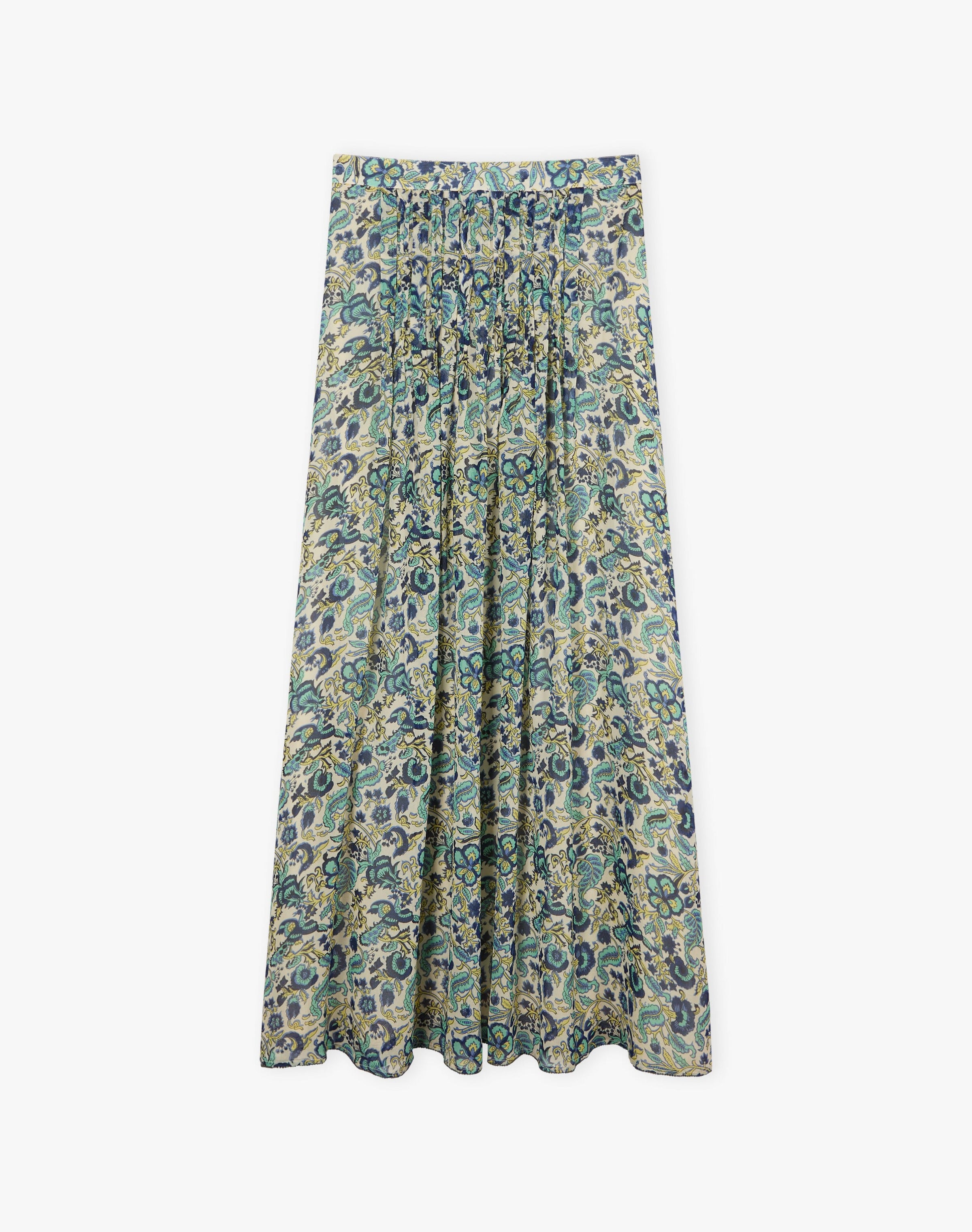 Silk Pintuck Skirt
