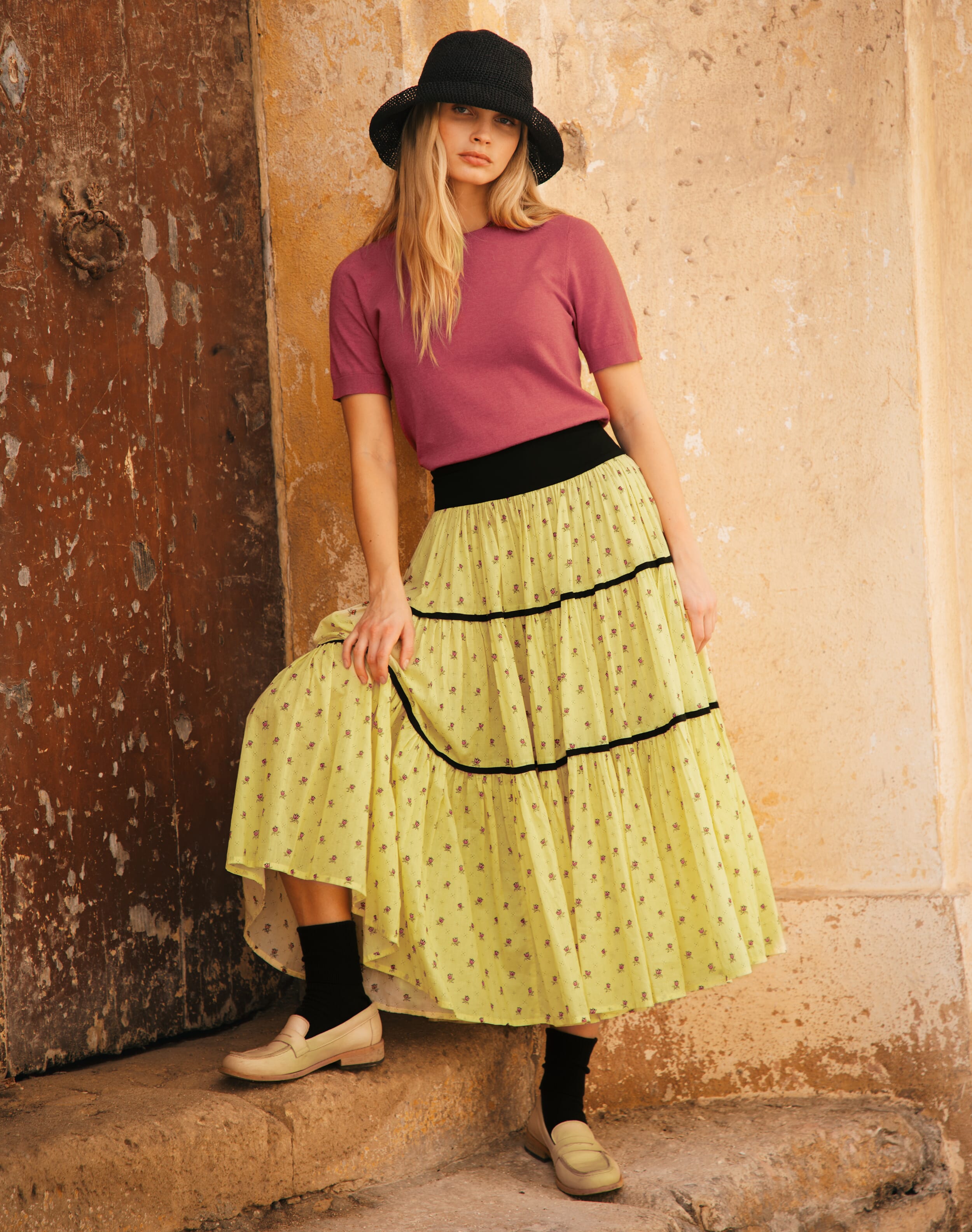 Organic Cotton Tiered Skirt