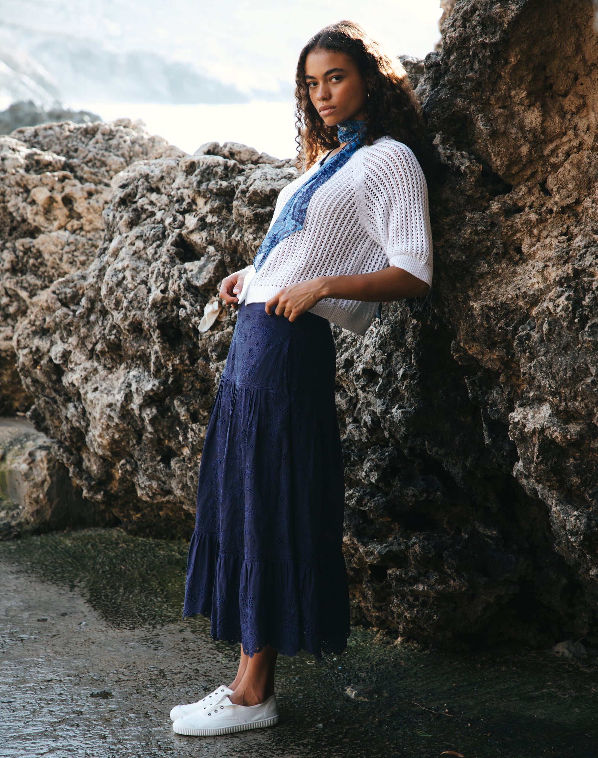 Cotton Broderie Anglaise Skirt