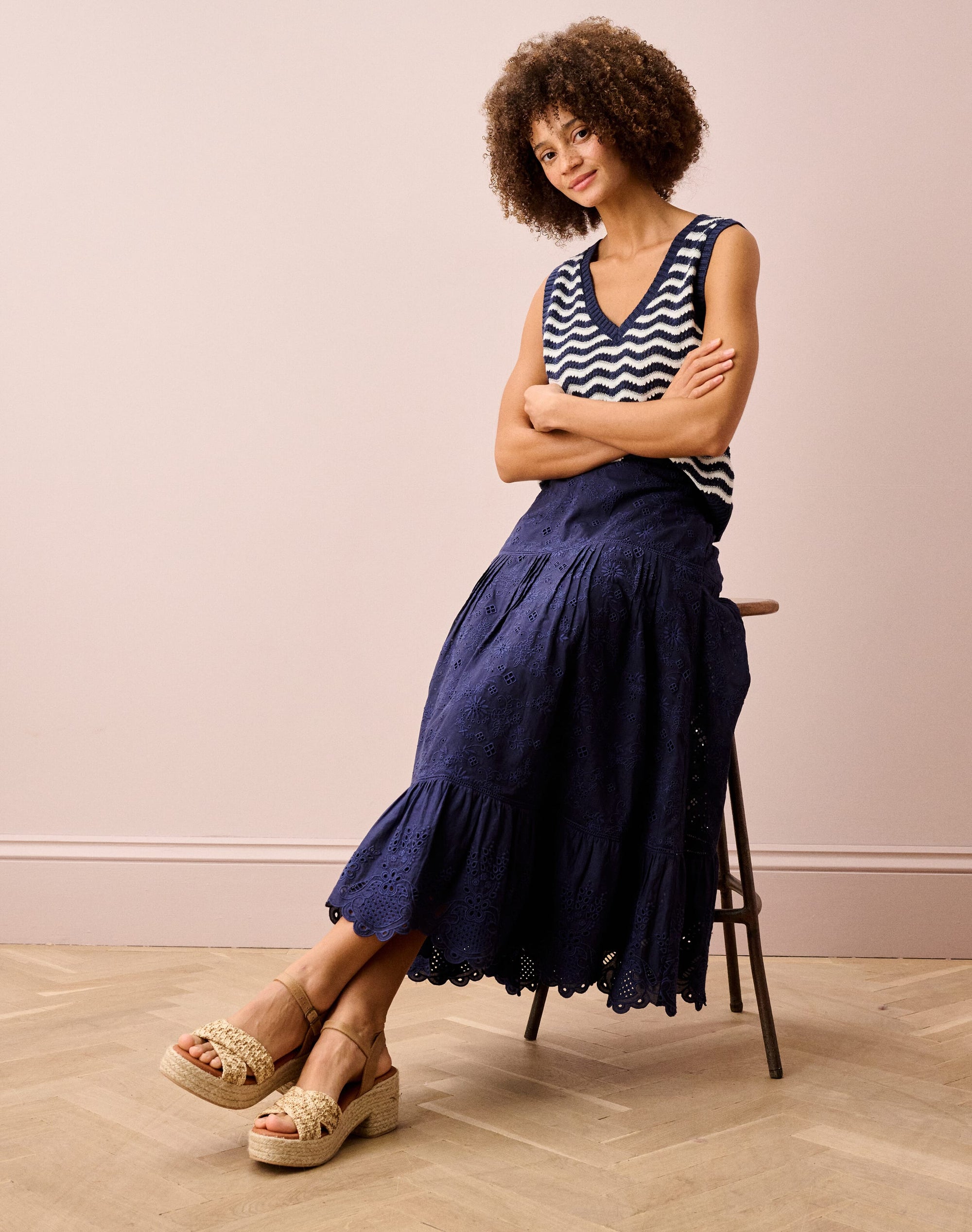 Cotton Broderie Anglaise Skirt