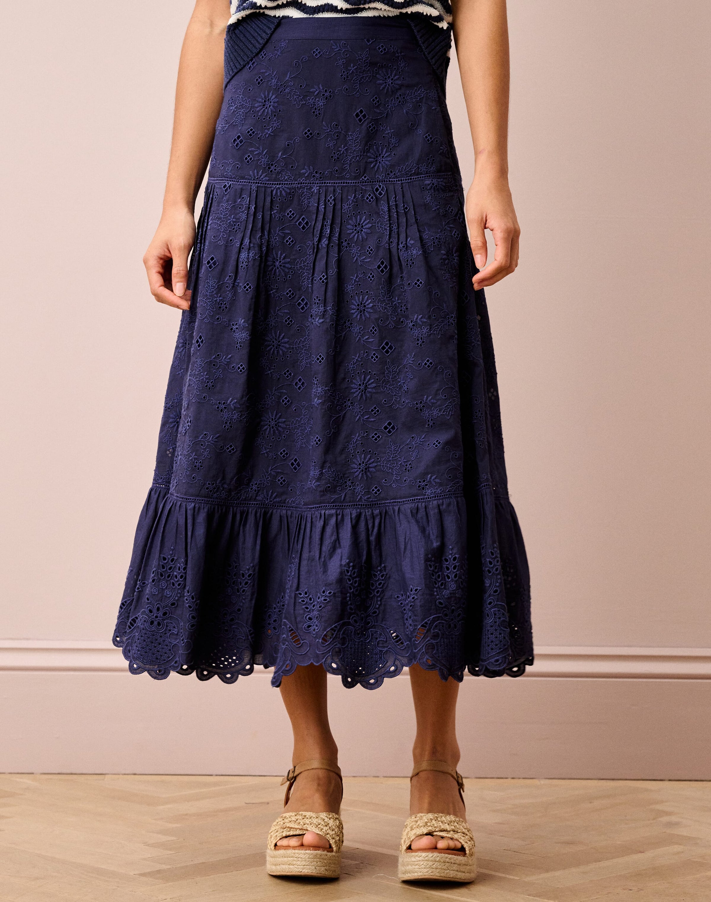 Cotton Broderie Anglaise Skirt