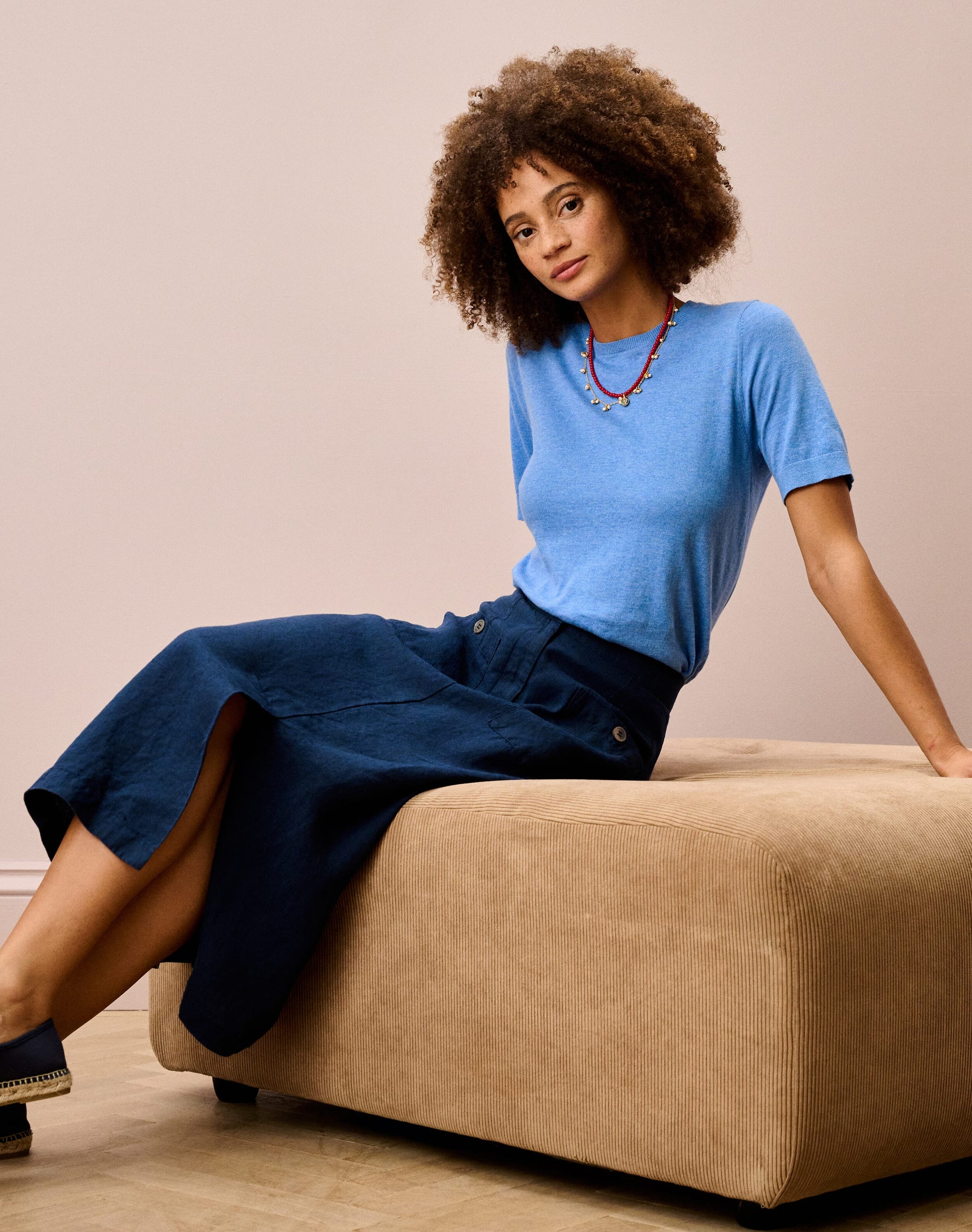 Washed Linen Skirt