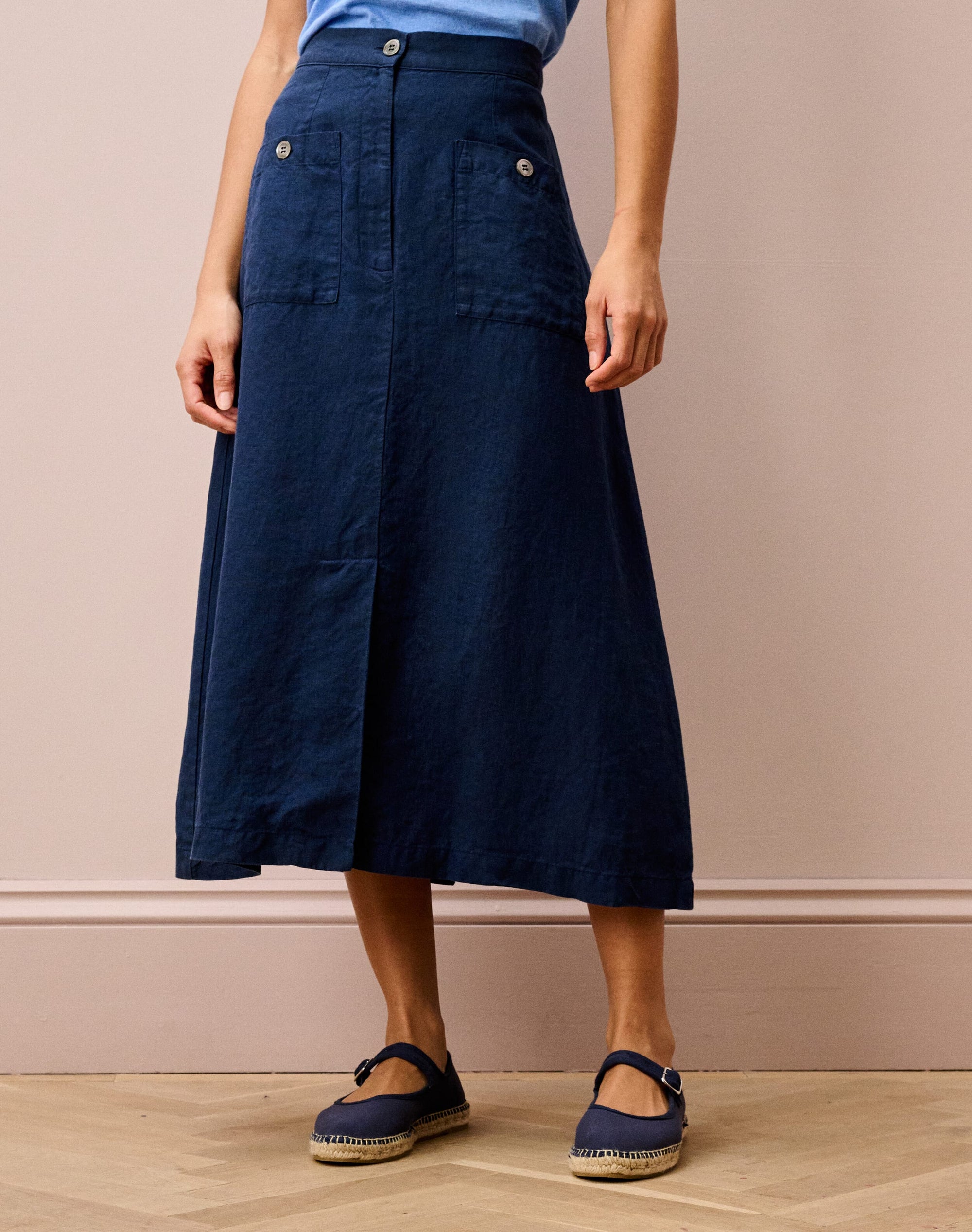 Washed Linen Skirt