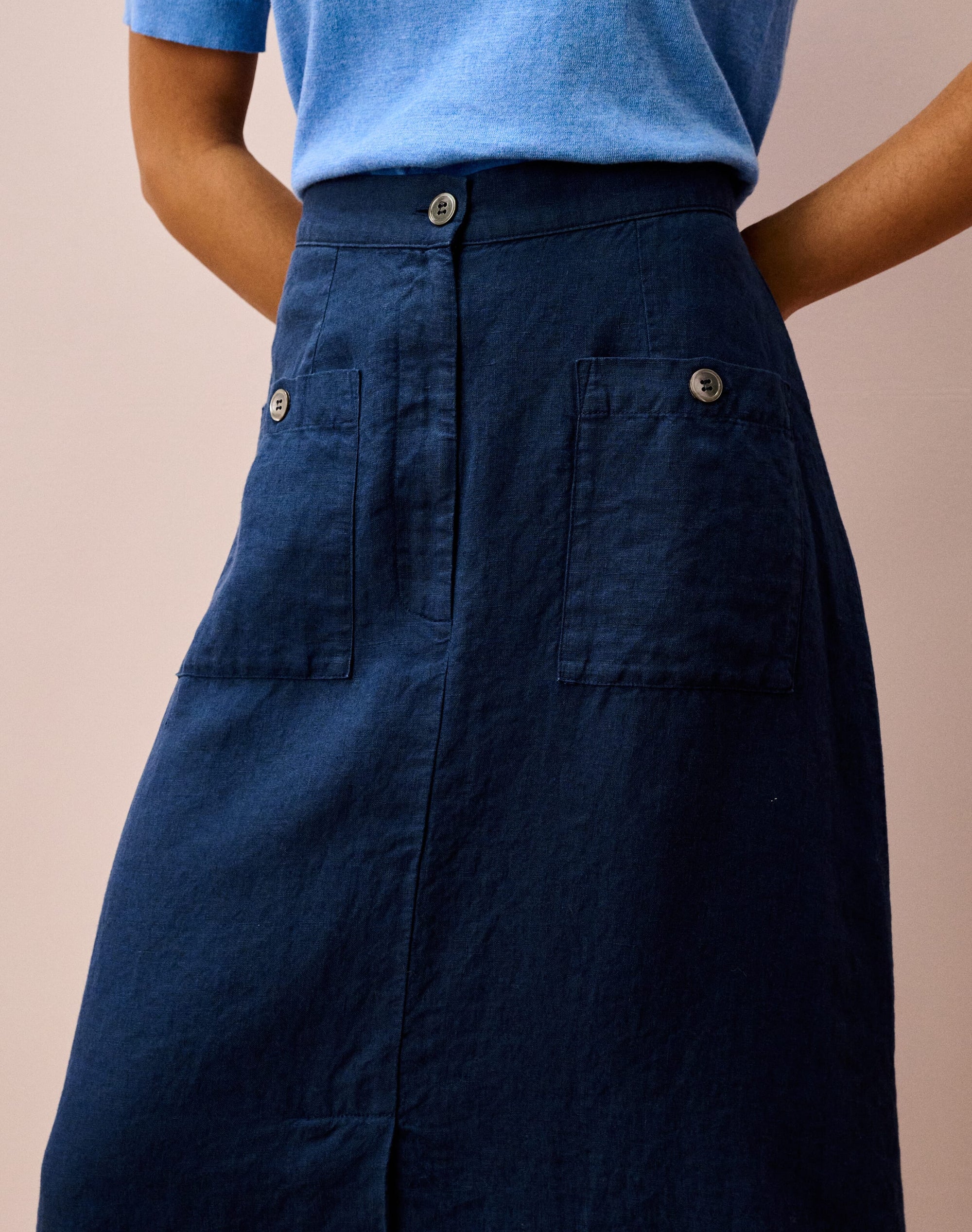 Washed Linen Skirt