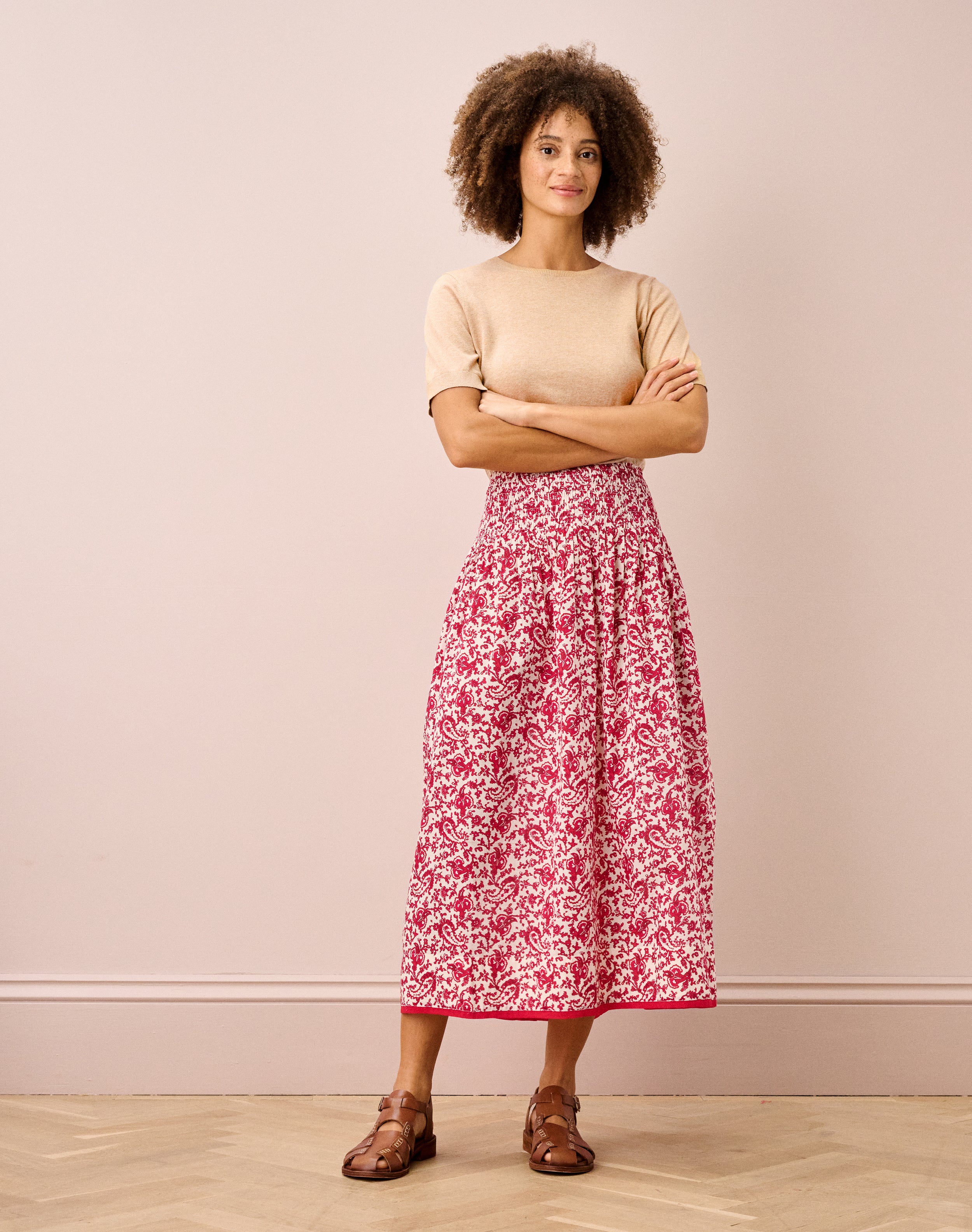Organic Cotton Paisley Flower Skirt