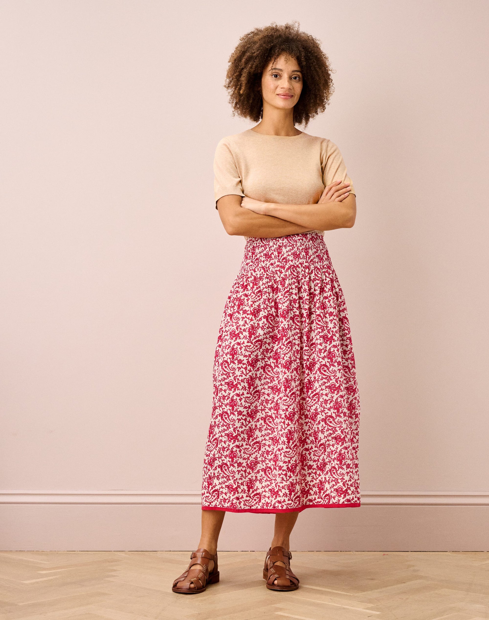 Organic Cotton Paisley Flower Skirt