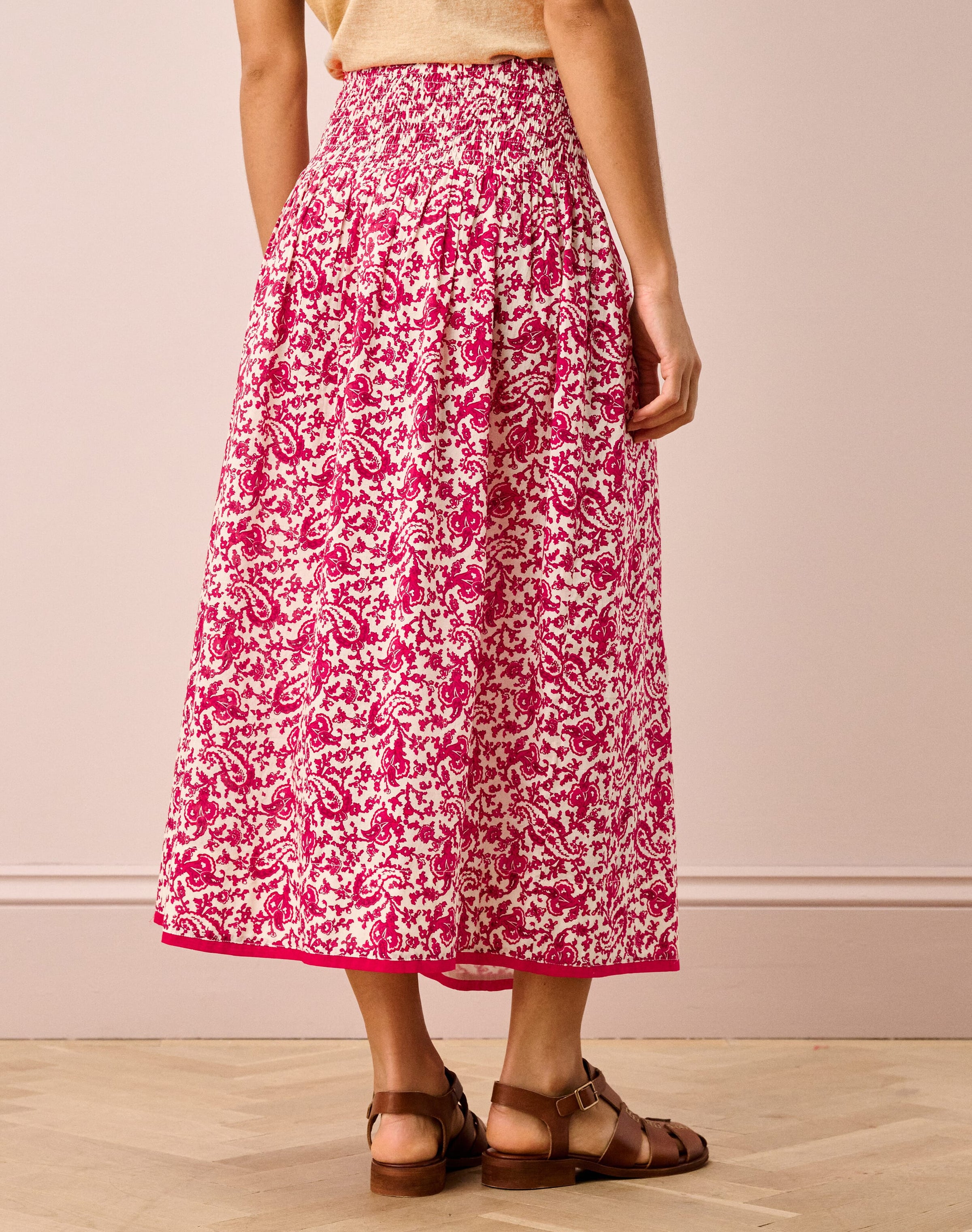 Organic Cotton Paisley Flower Skirt