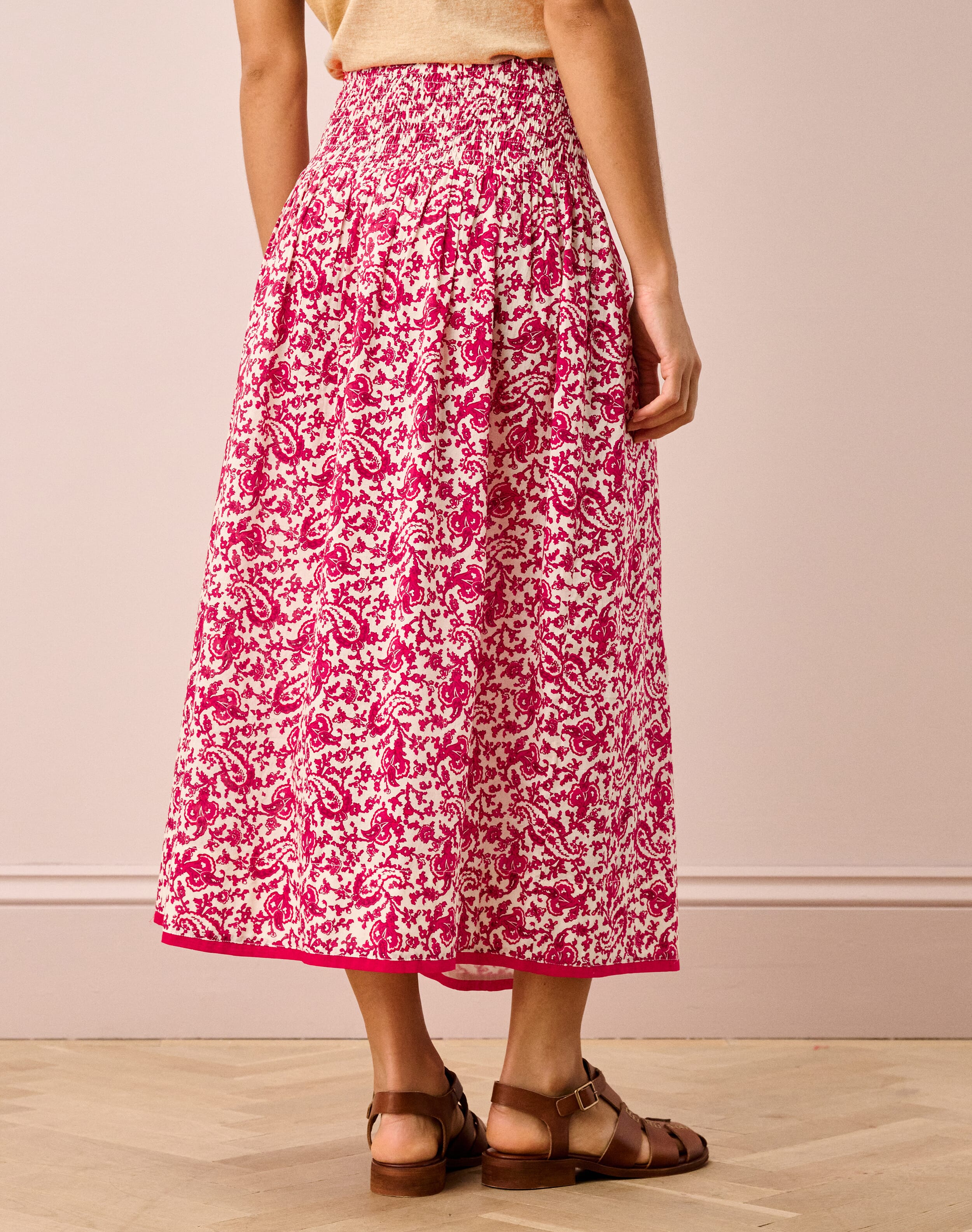 Organic Cotton Paisley Flower Skirt