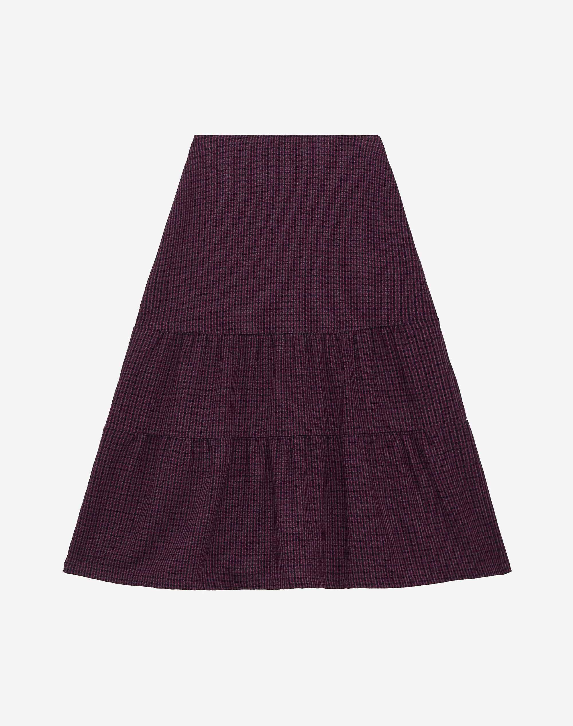 Textured Weave Tiered Skirt