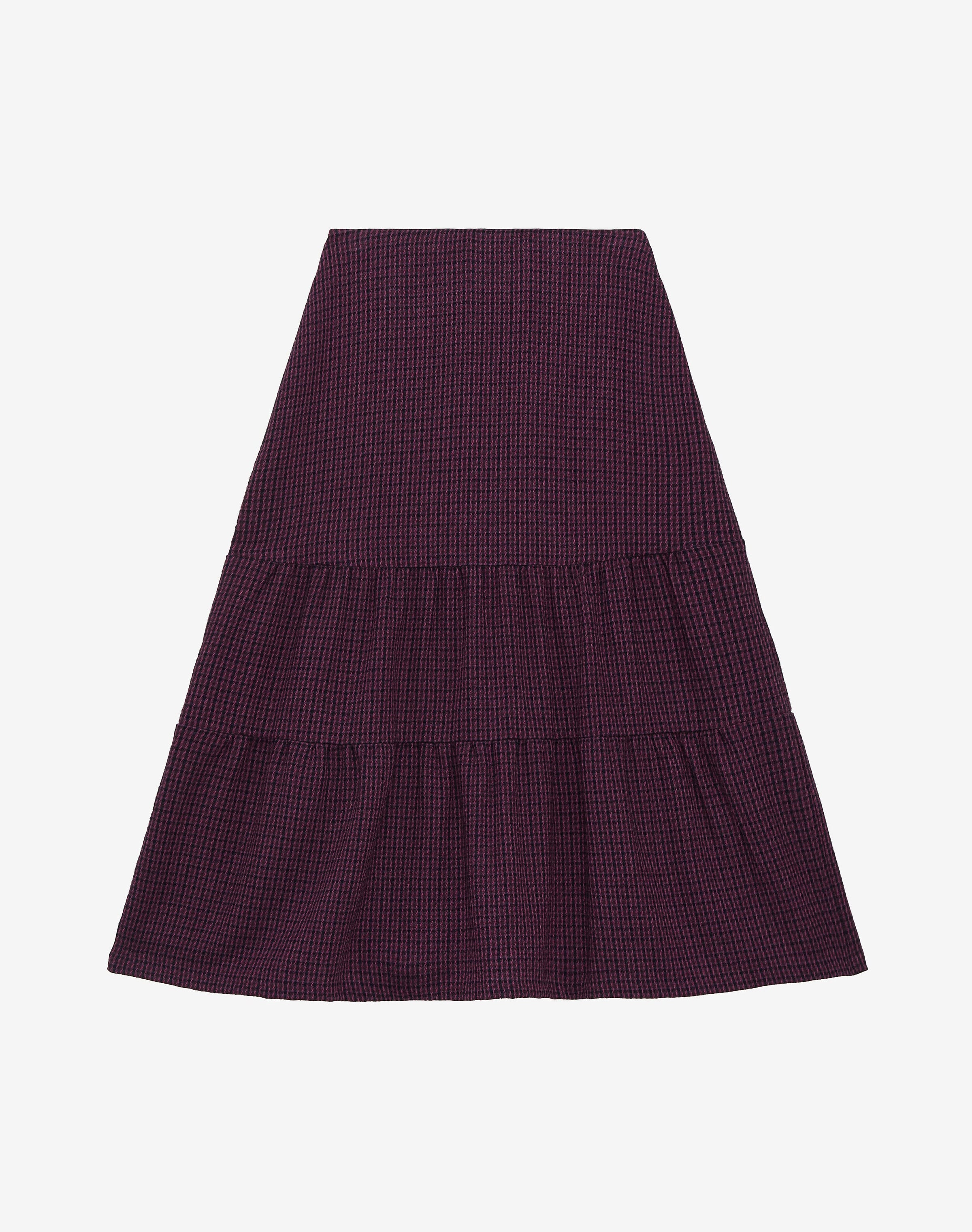 Textured Weave Tiered Skirt