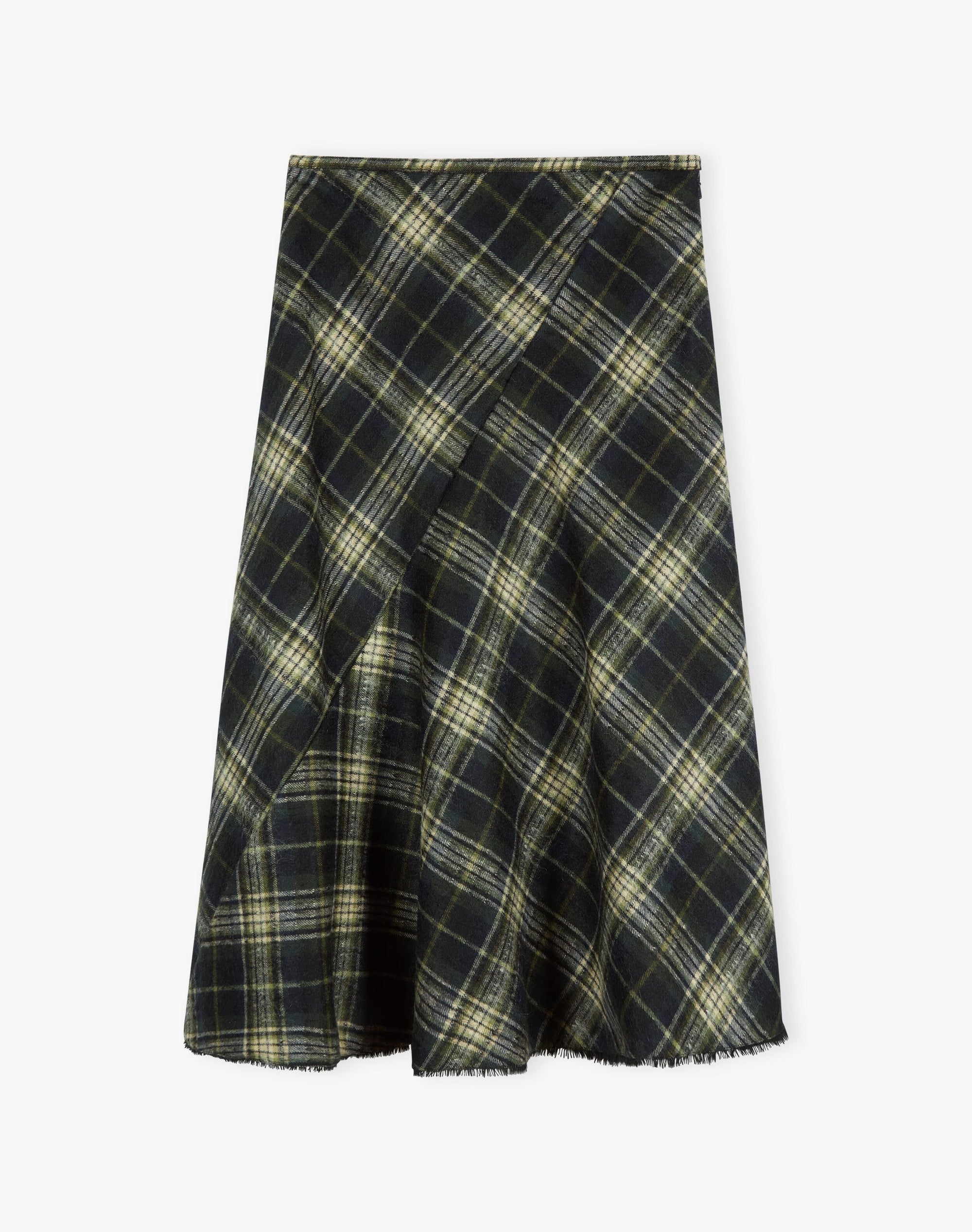 Scottish Mohair Wool Check Skirt
