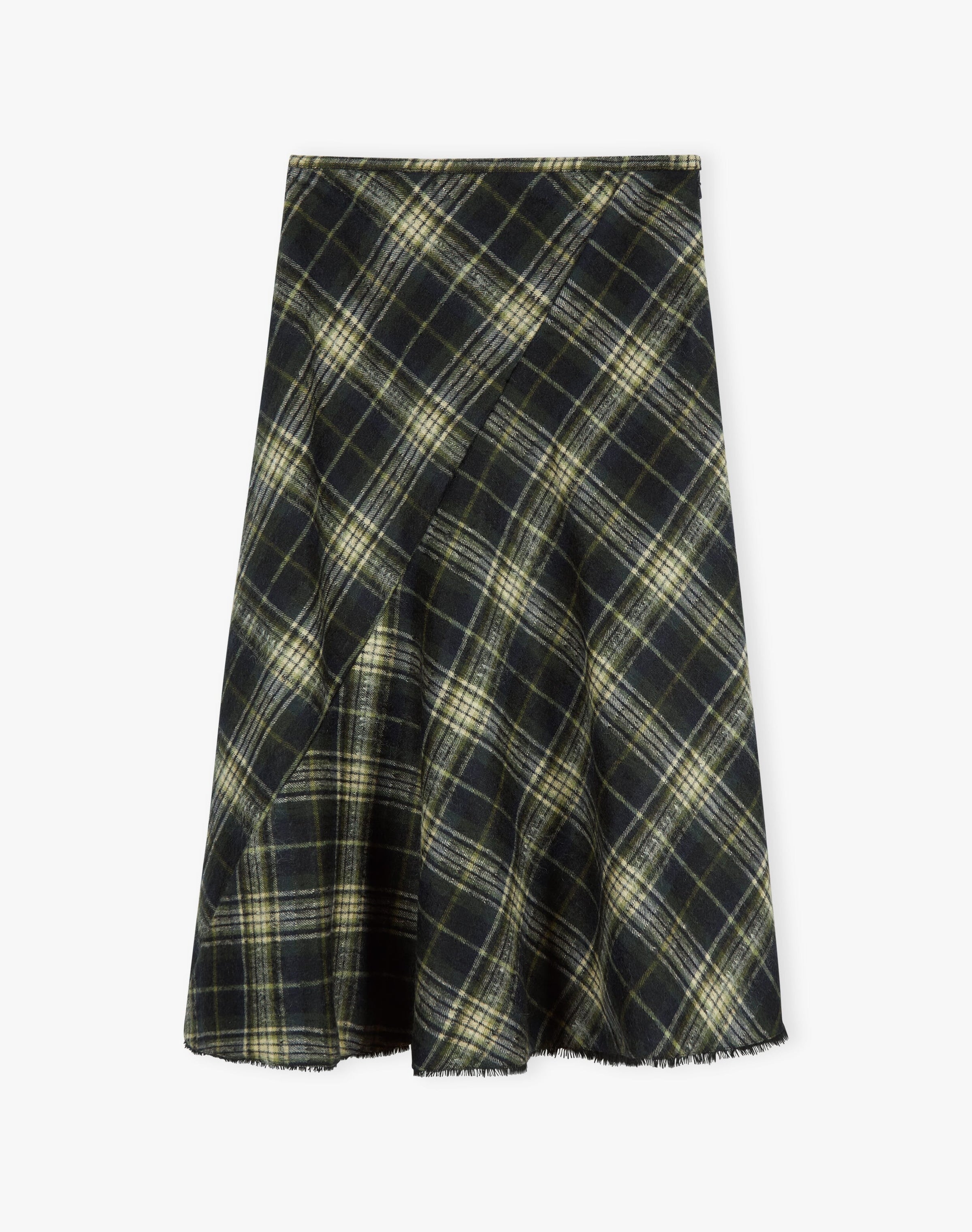 Scottish Mohair Wool Check Skirt