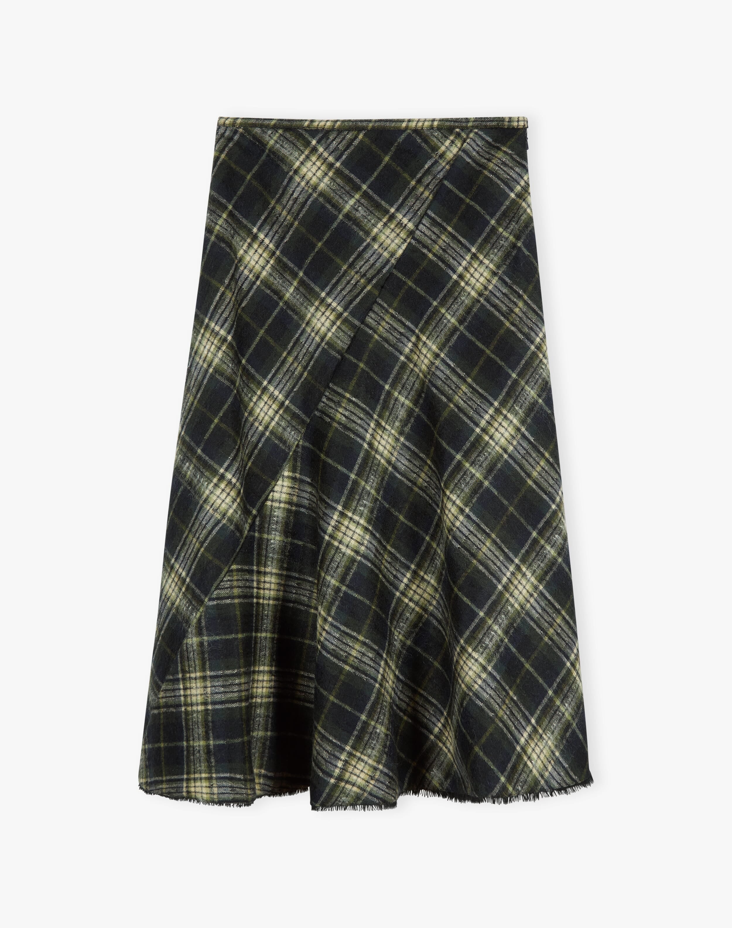 Scottish Mohair Wool Check Skirt