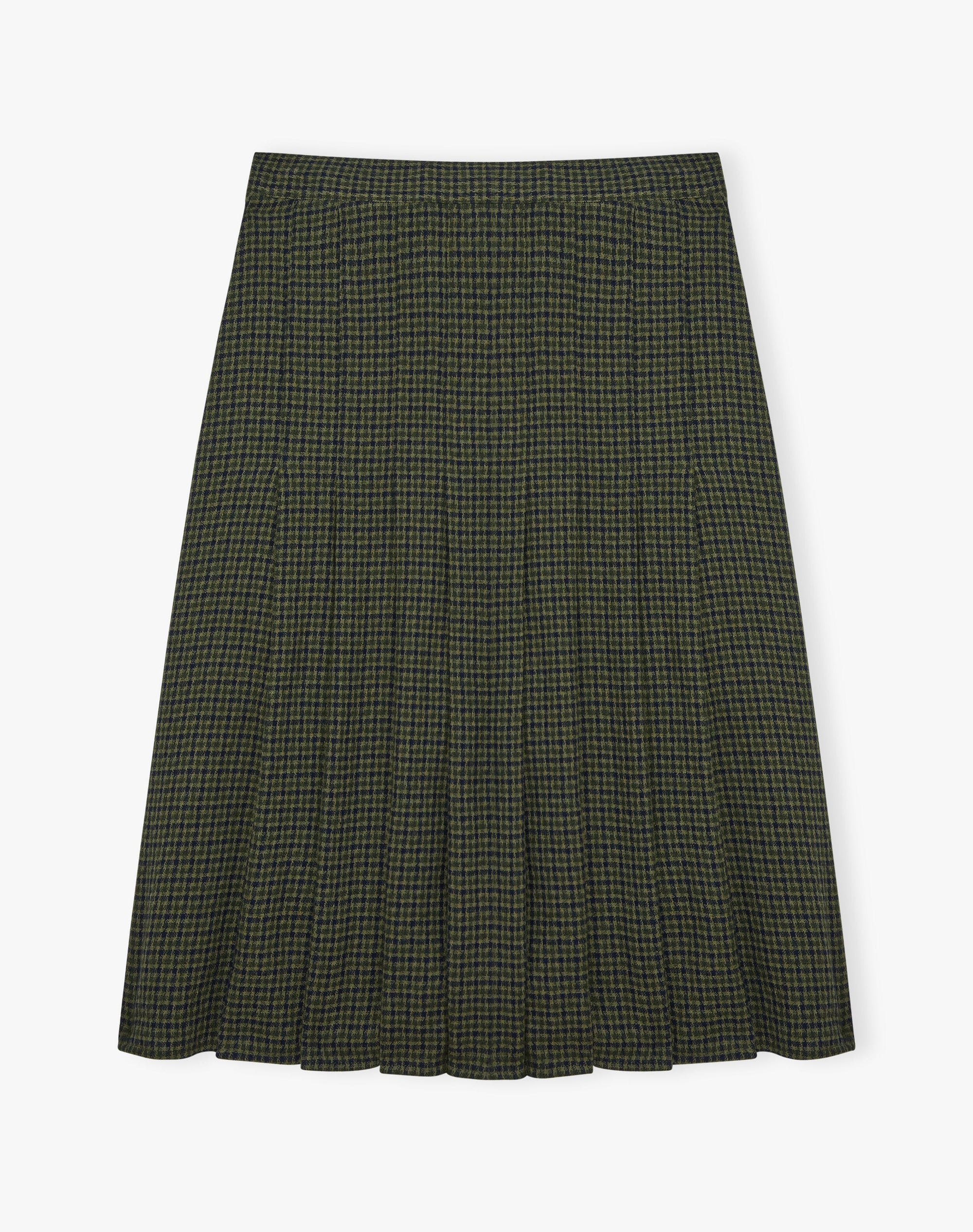 Puppytooth Check Pleated Skirt