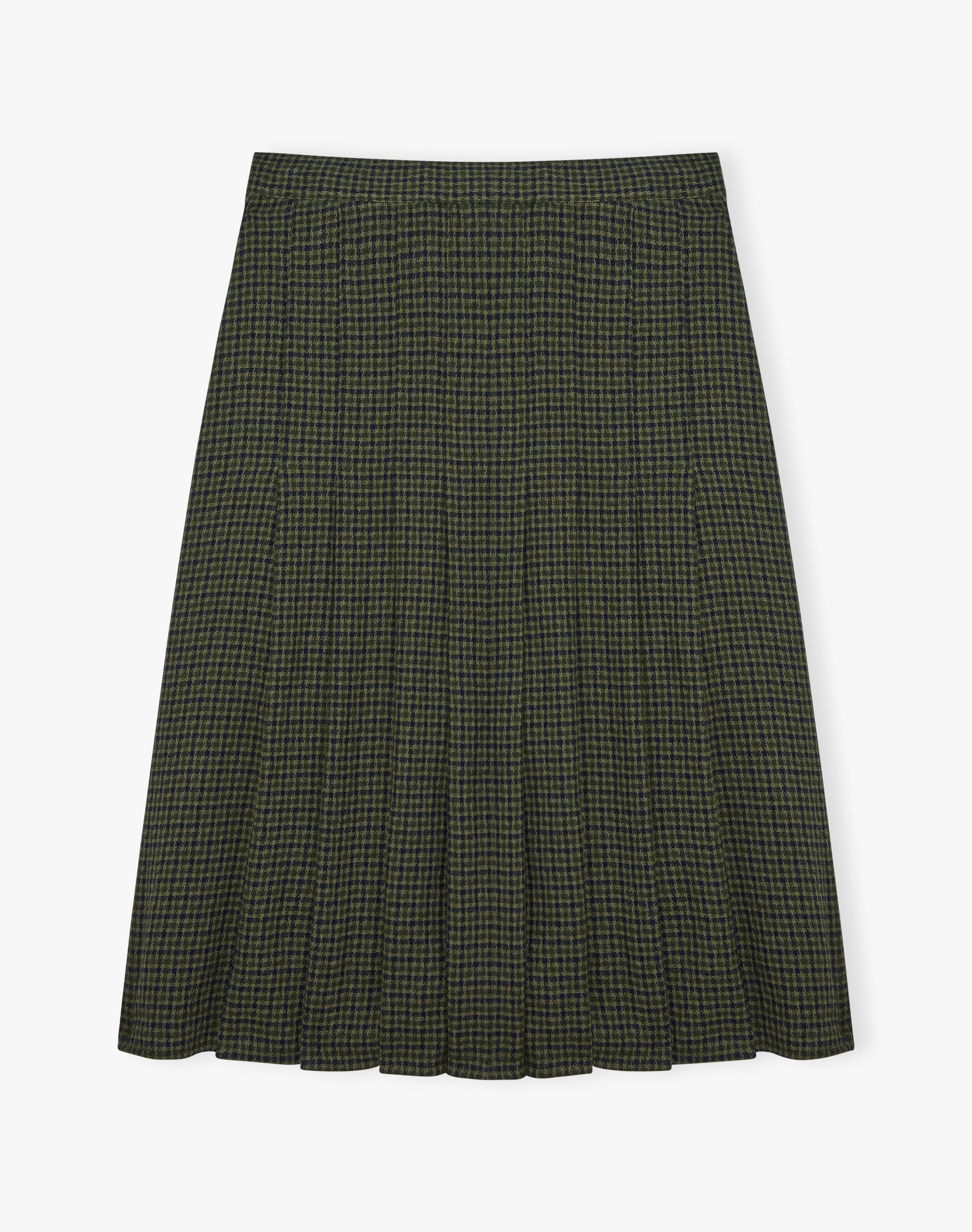 Puppytooth Check Pleated Skirt