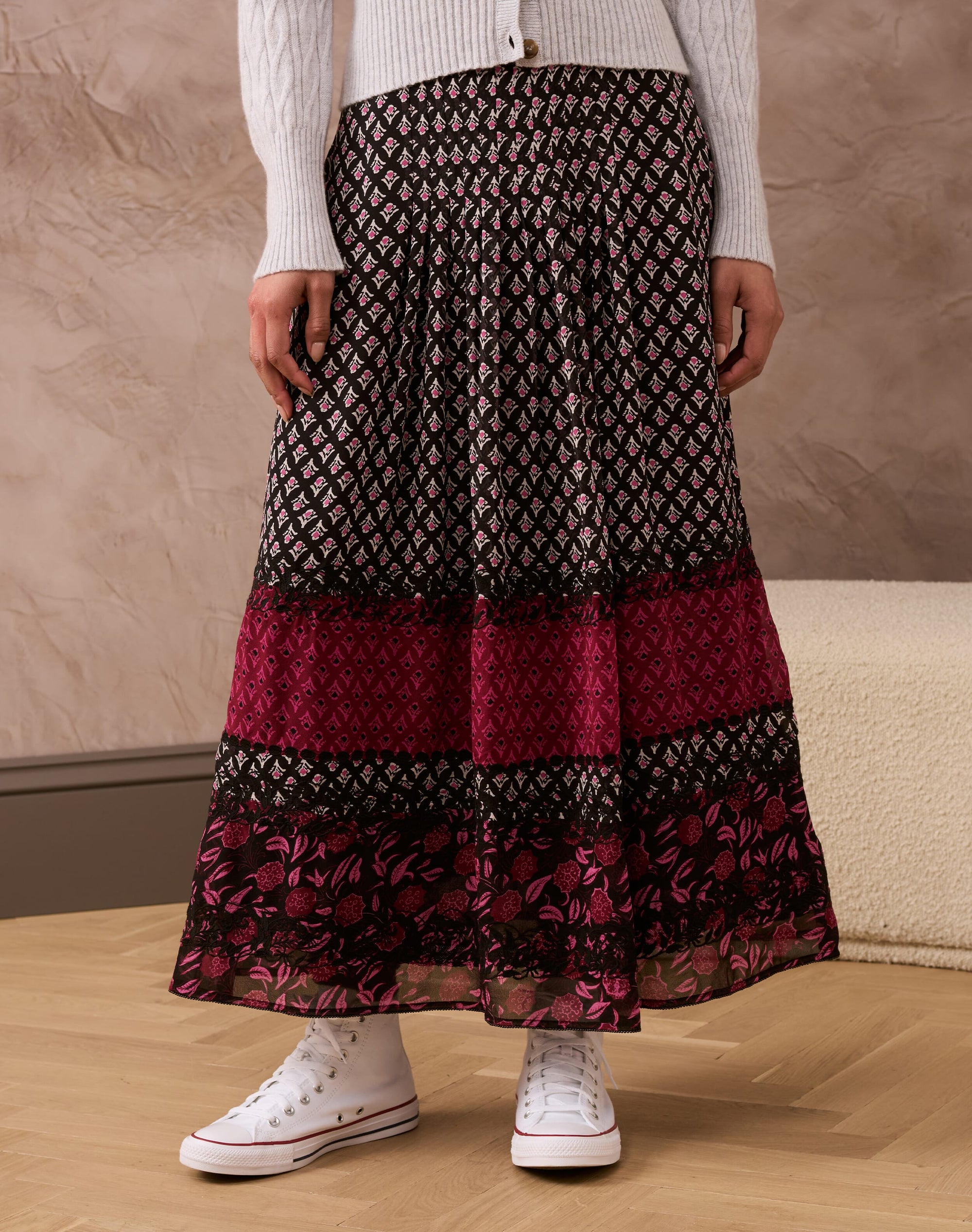 Silk Folk Patchwork Skirt