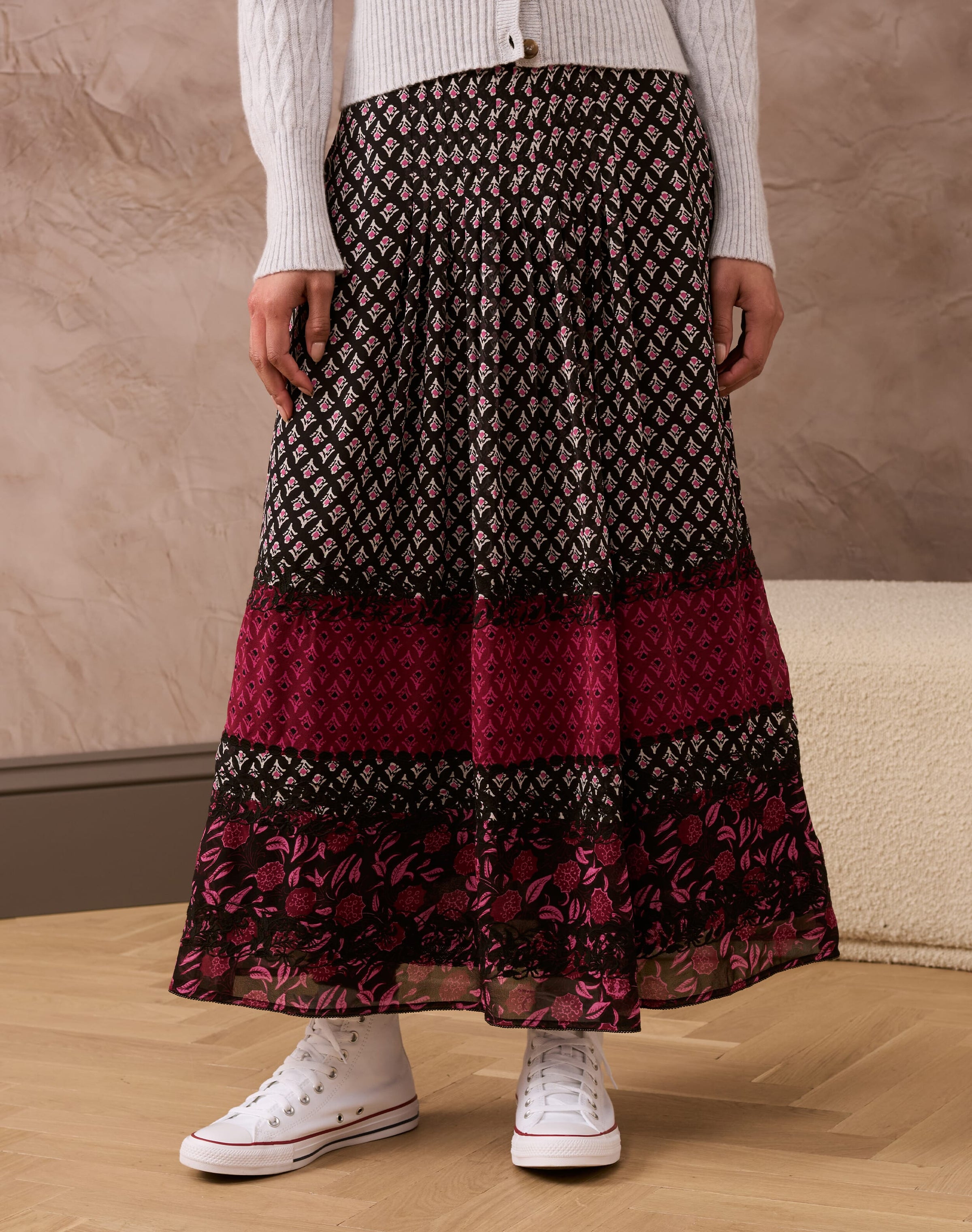 Silk Folk Patchwork Skirt