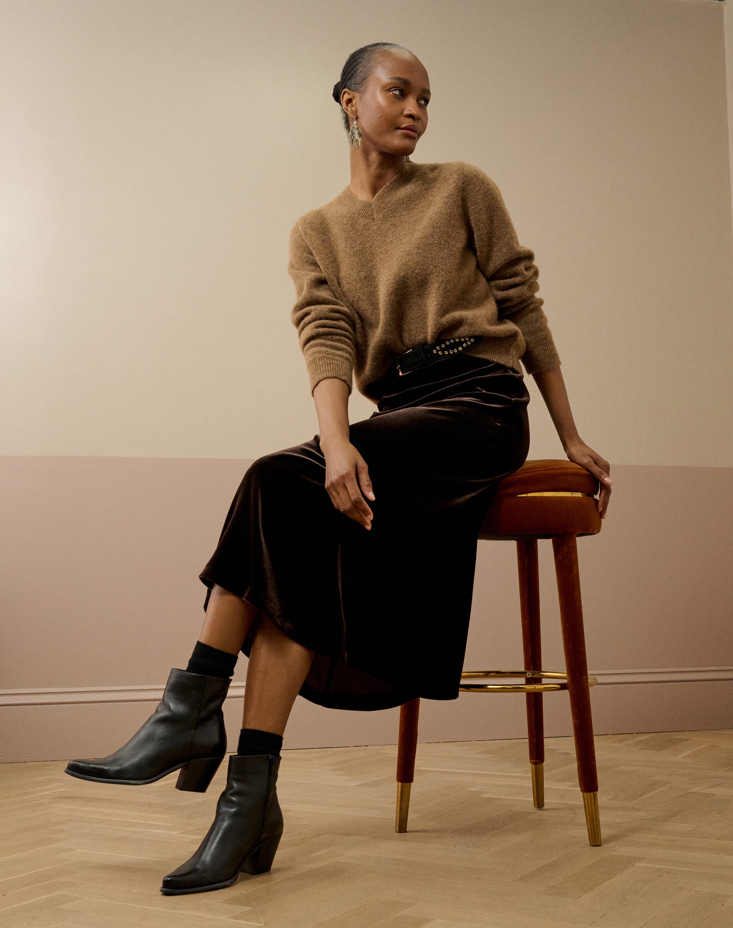Silk Velvet Skirt