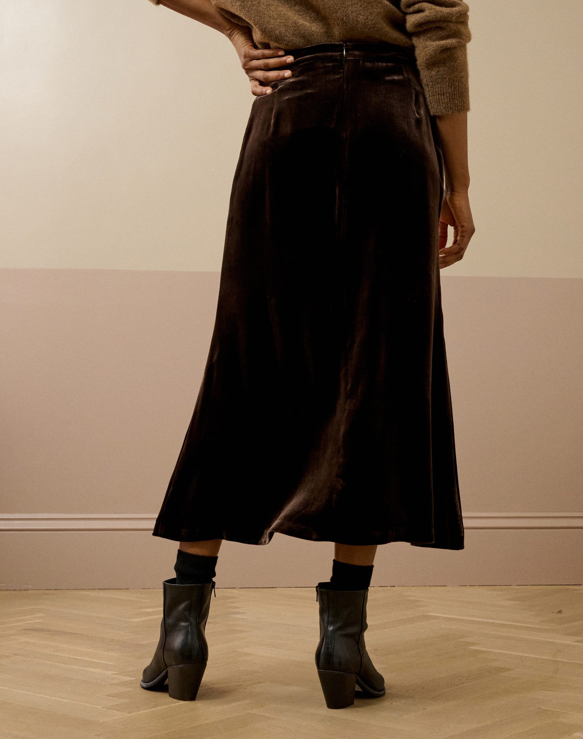 Silk Velvet Skirt