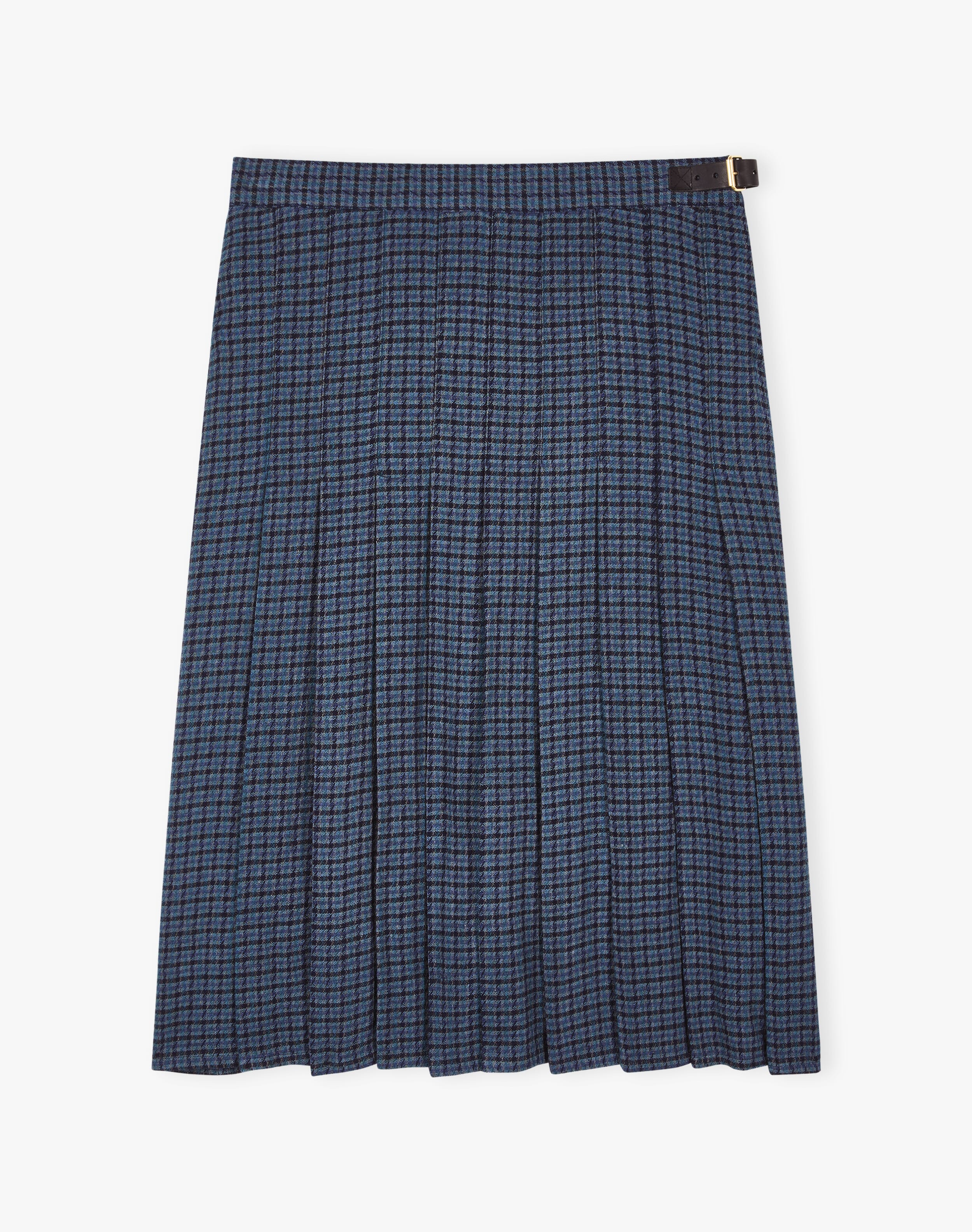 Puppytooth Check Pleated Skirt
