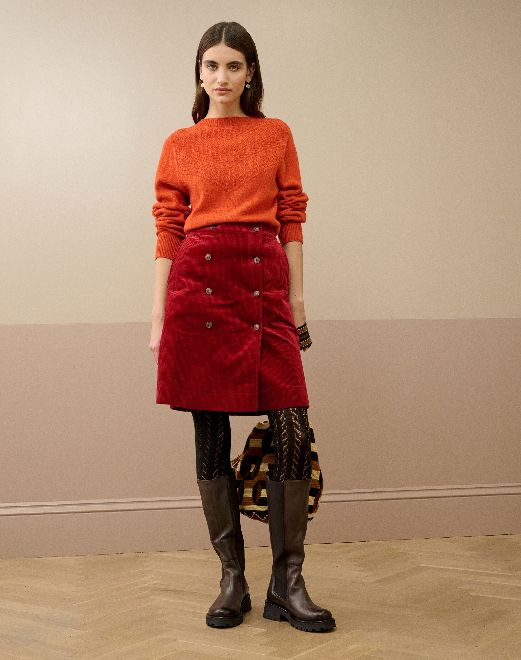 Organic Cotton Corduroy Skirt