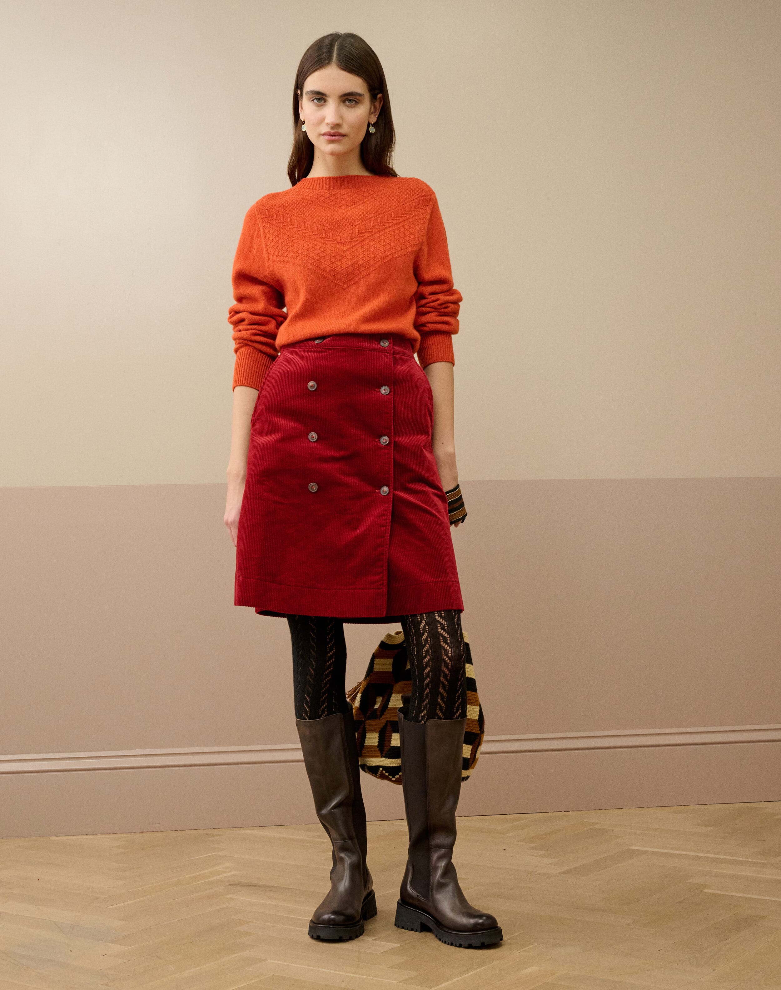 Organic Cotton Corduroy Skirt