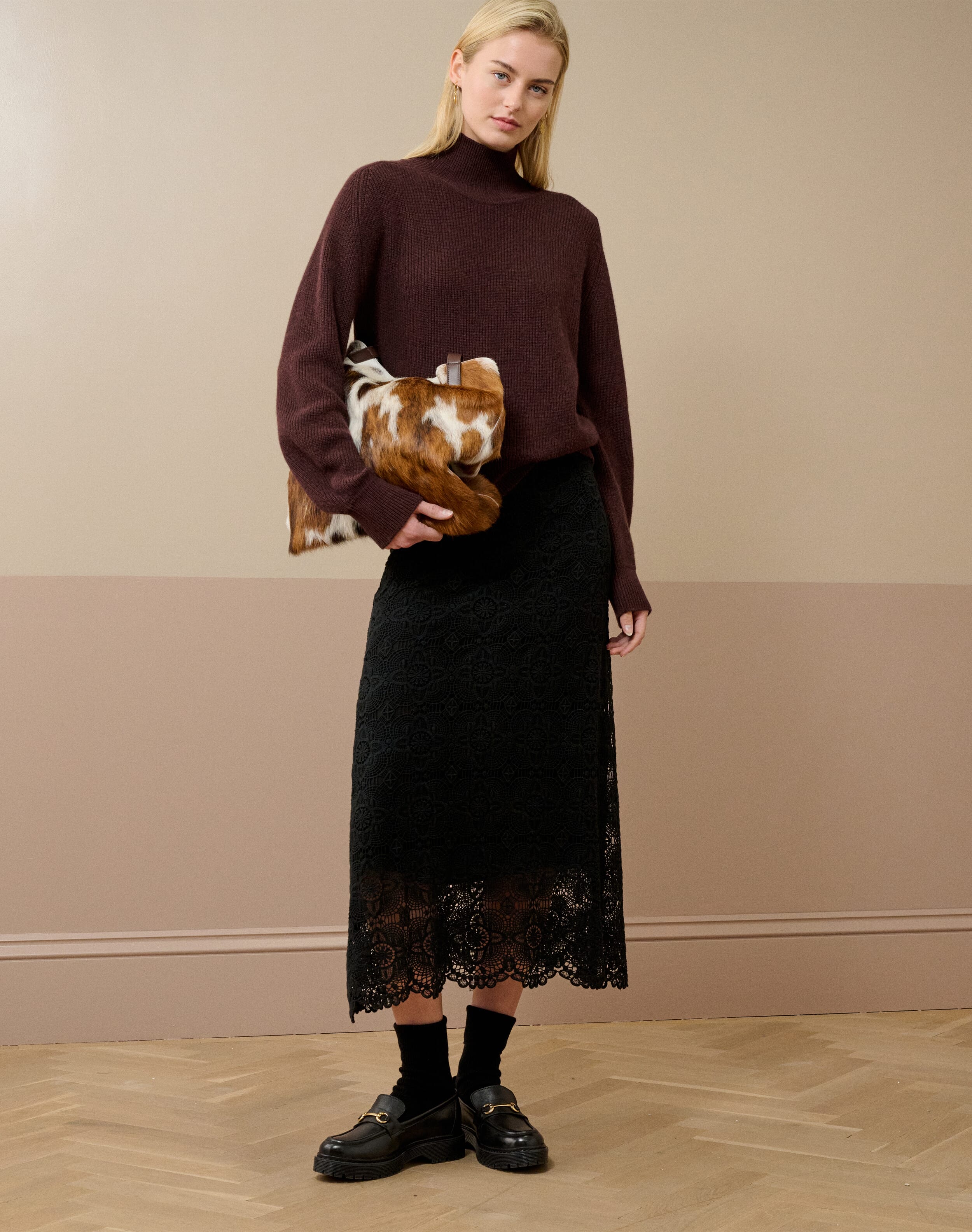 Guipure Lace Skirt