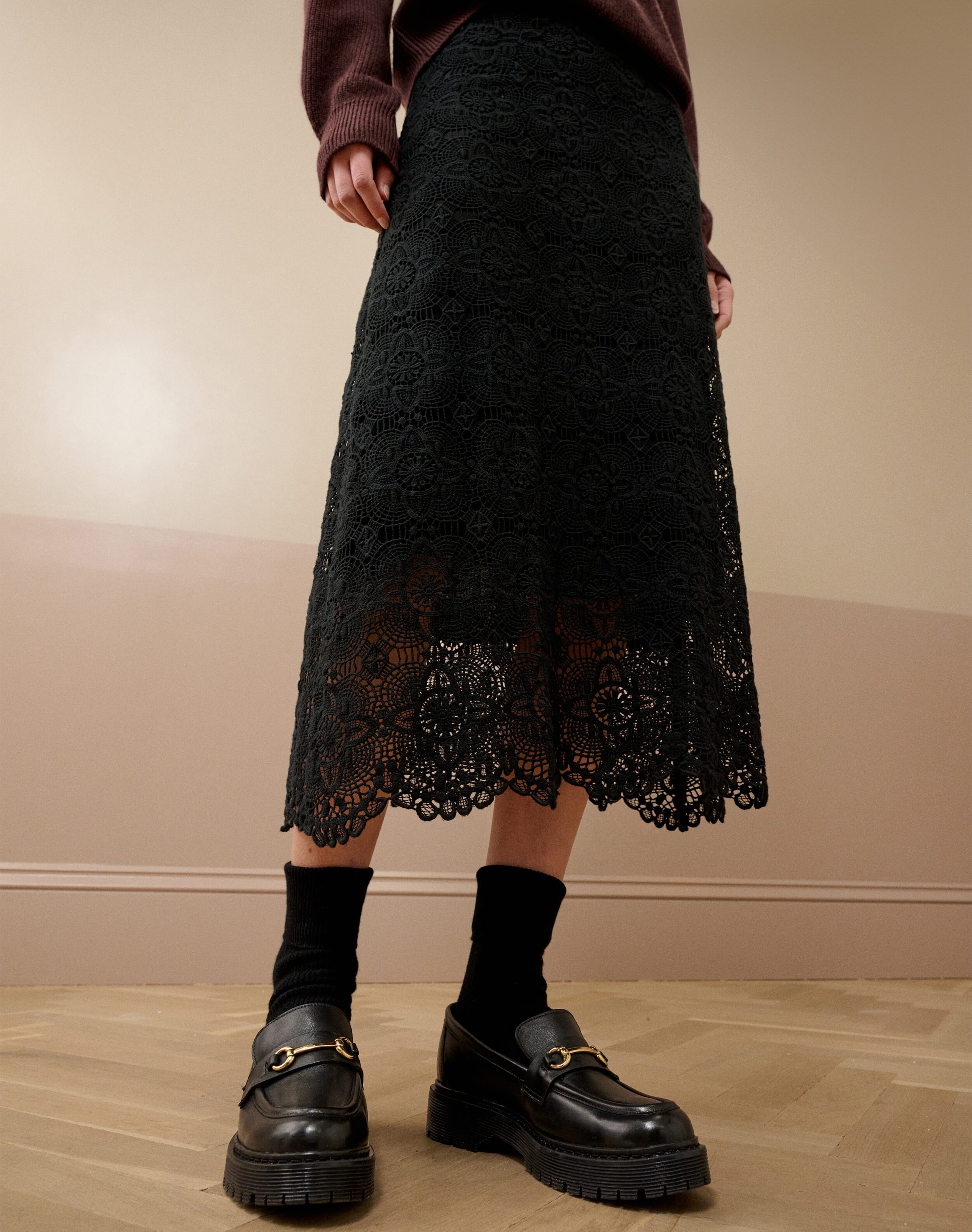 Guipure Lace Skirt