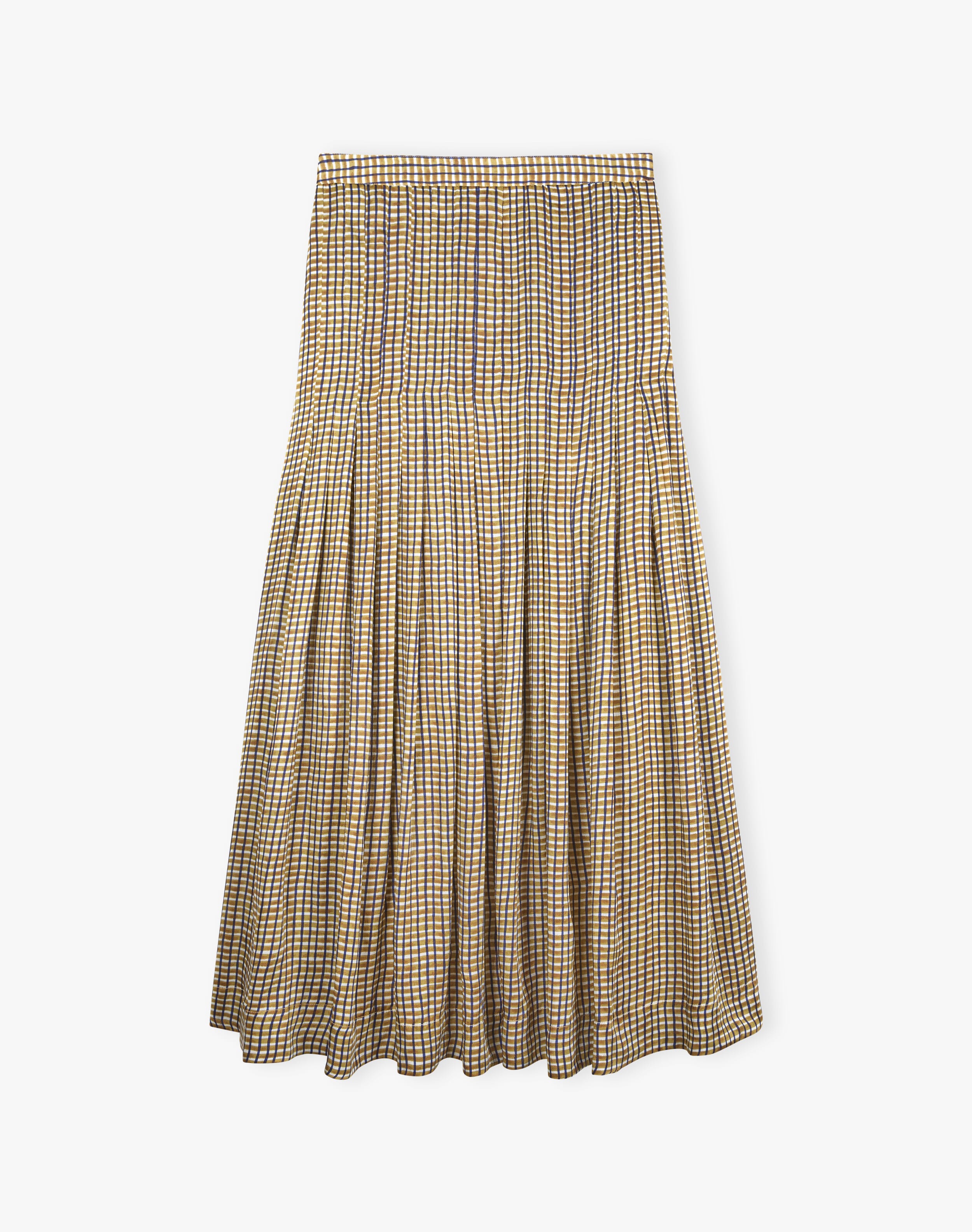 Graphic Check Pleated Skirt