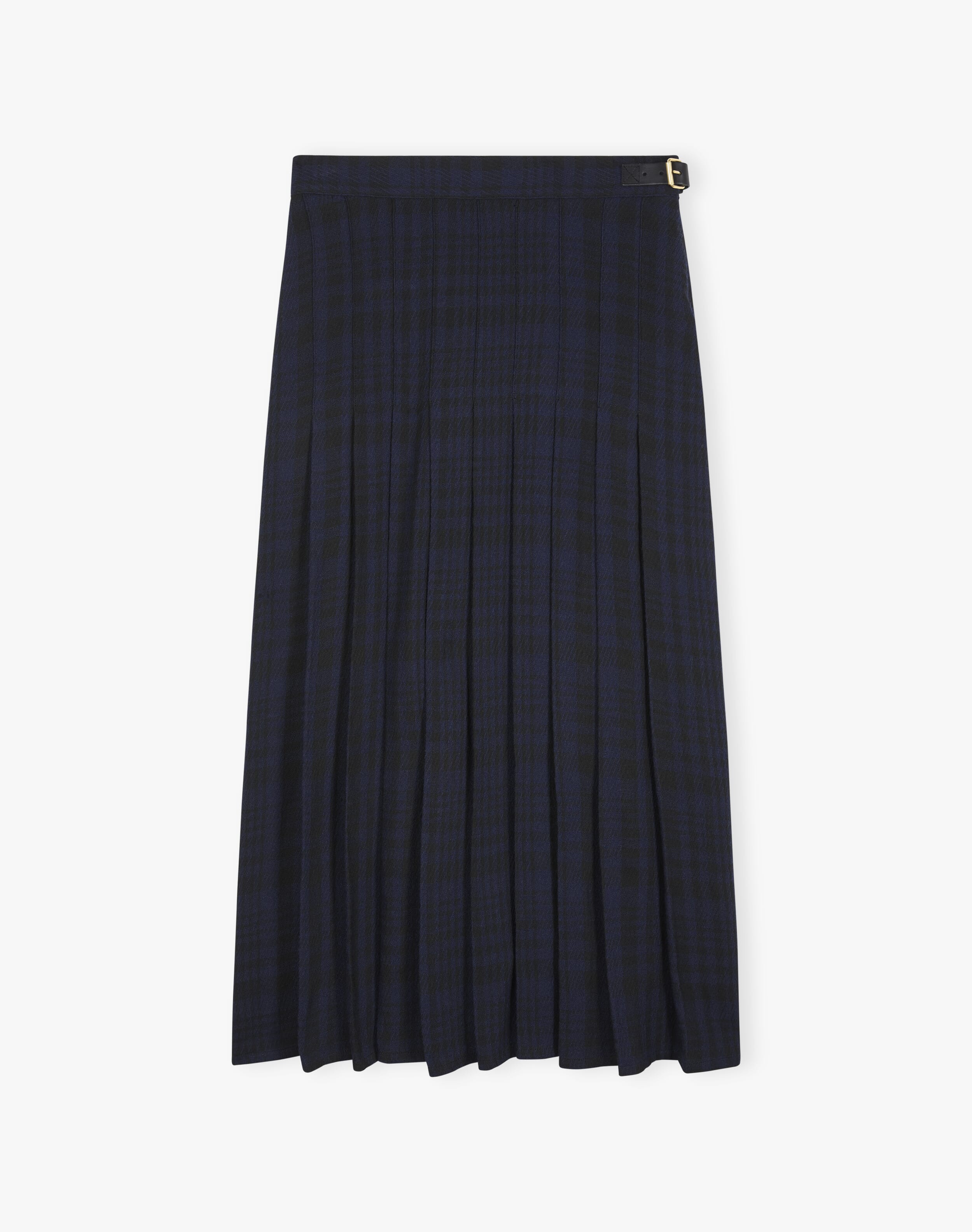 Check Pleated Skirt