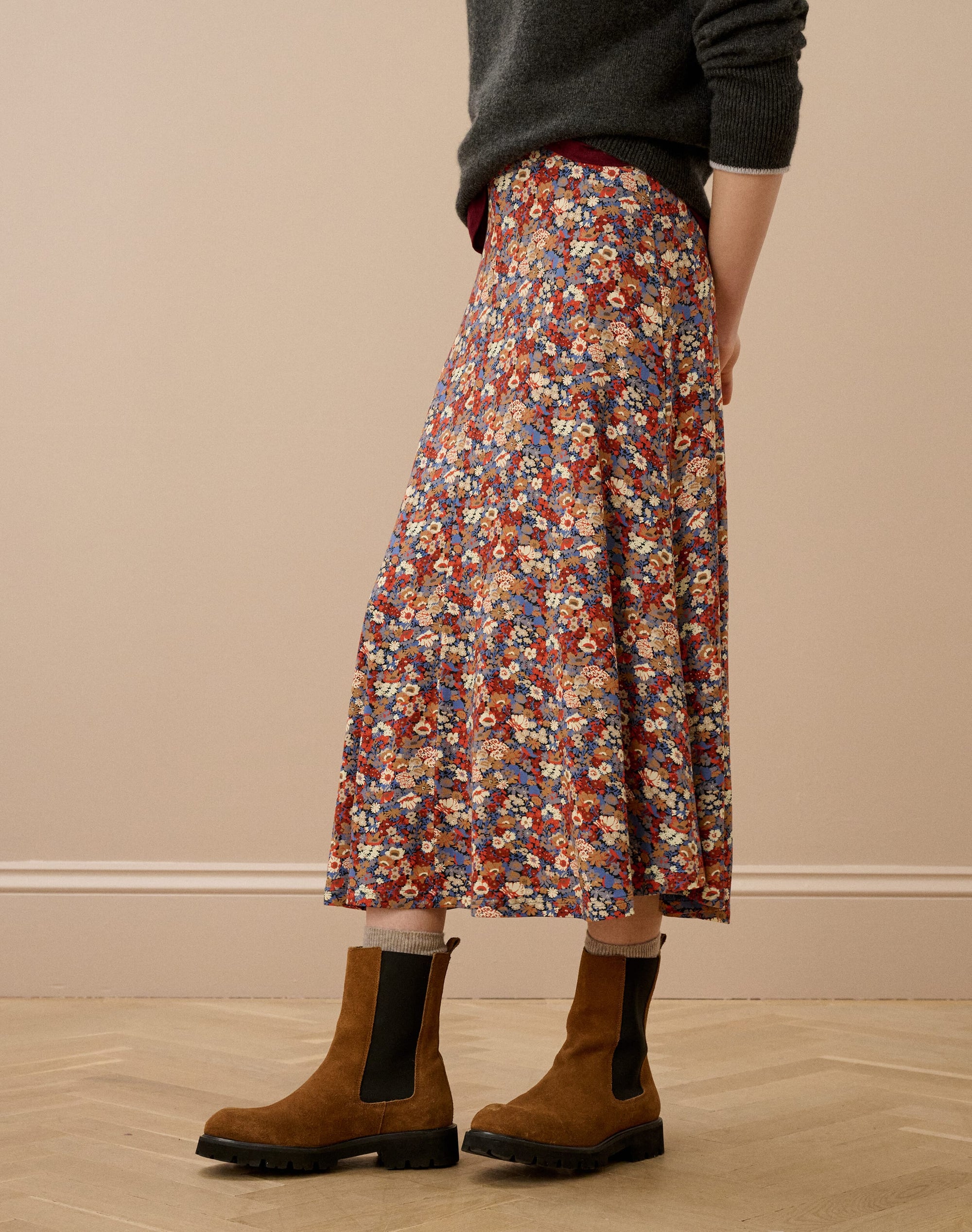 Liberty Print Jersey Skirt