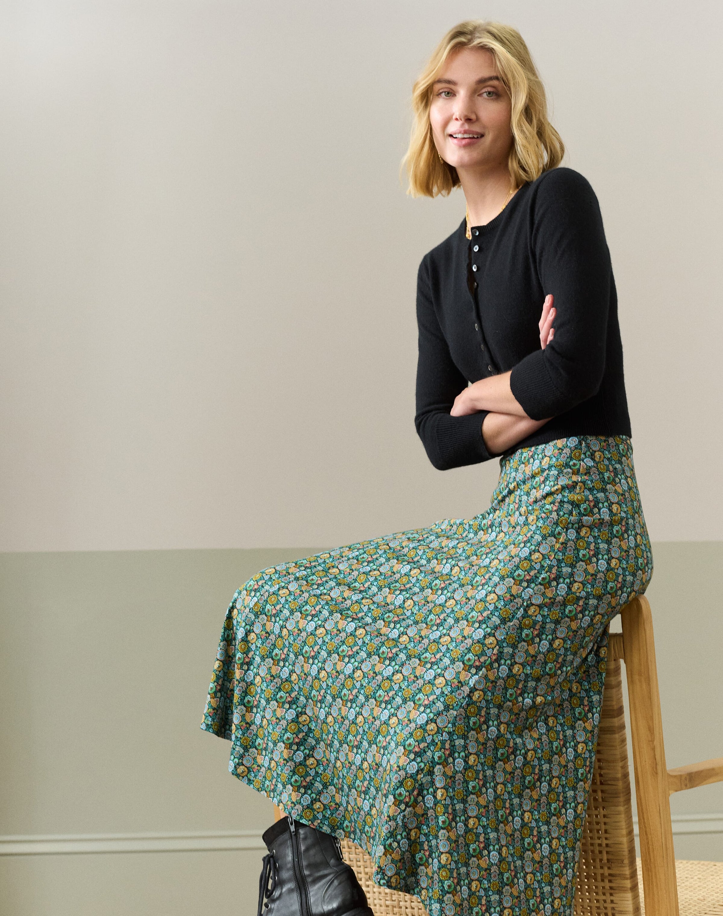 Liberty Print Jersey Skirt