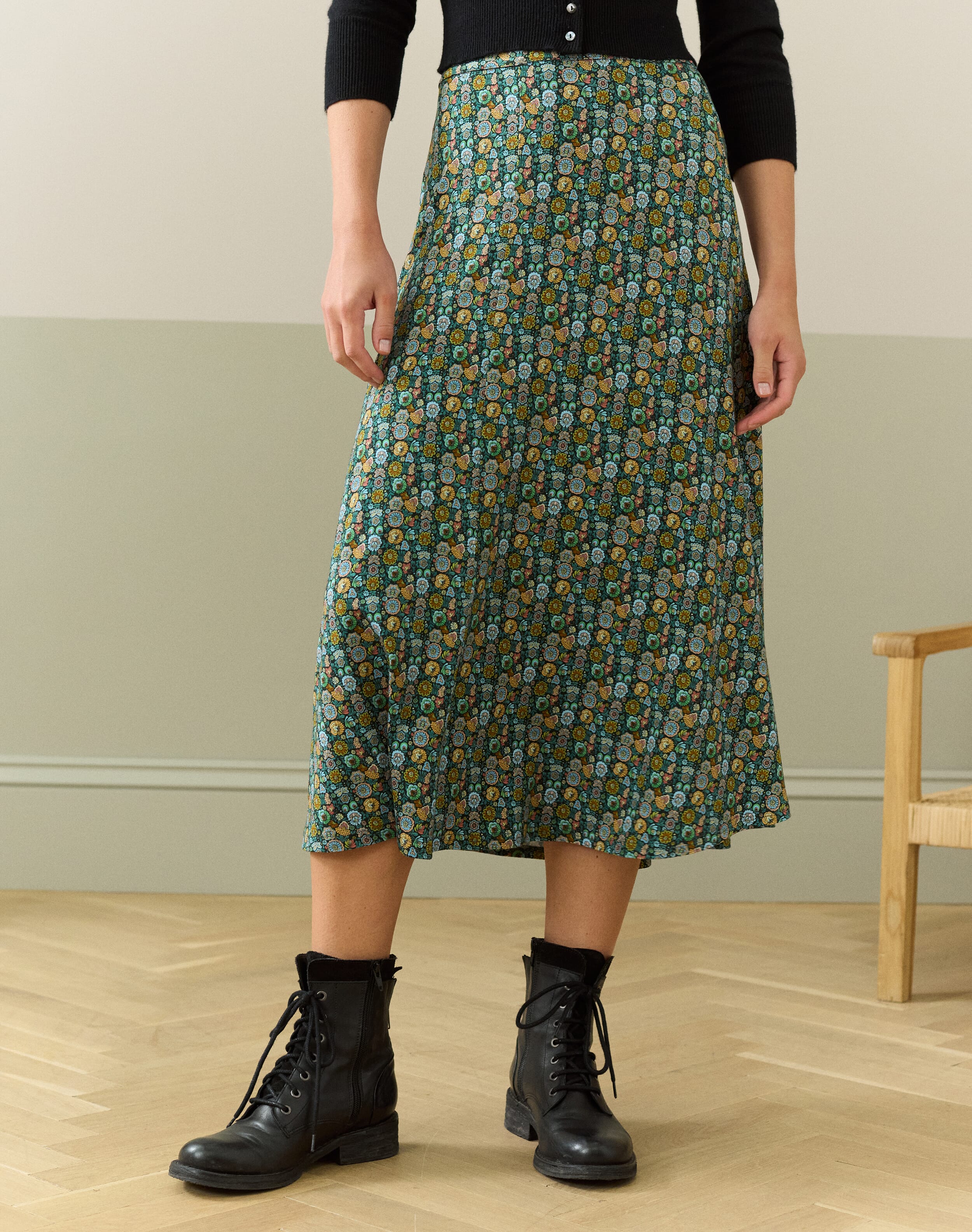 Liberty Print Jersey Skirt