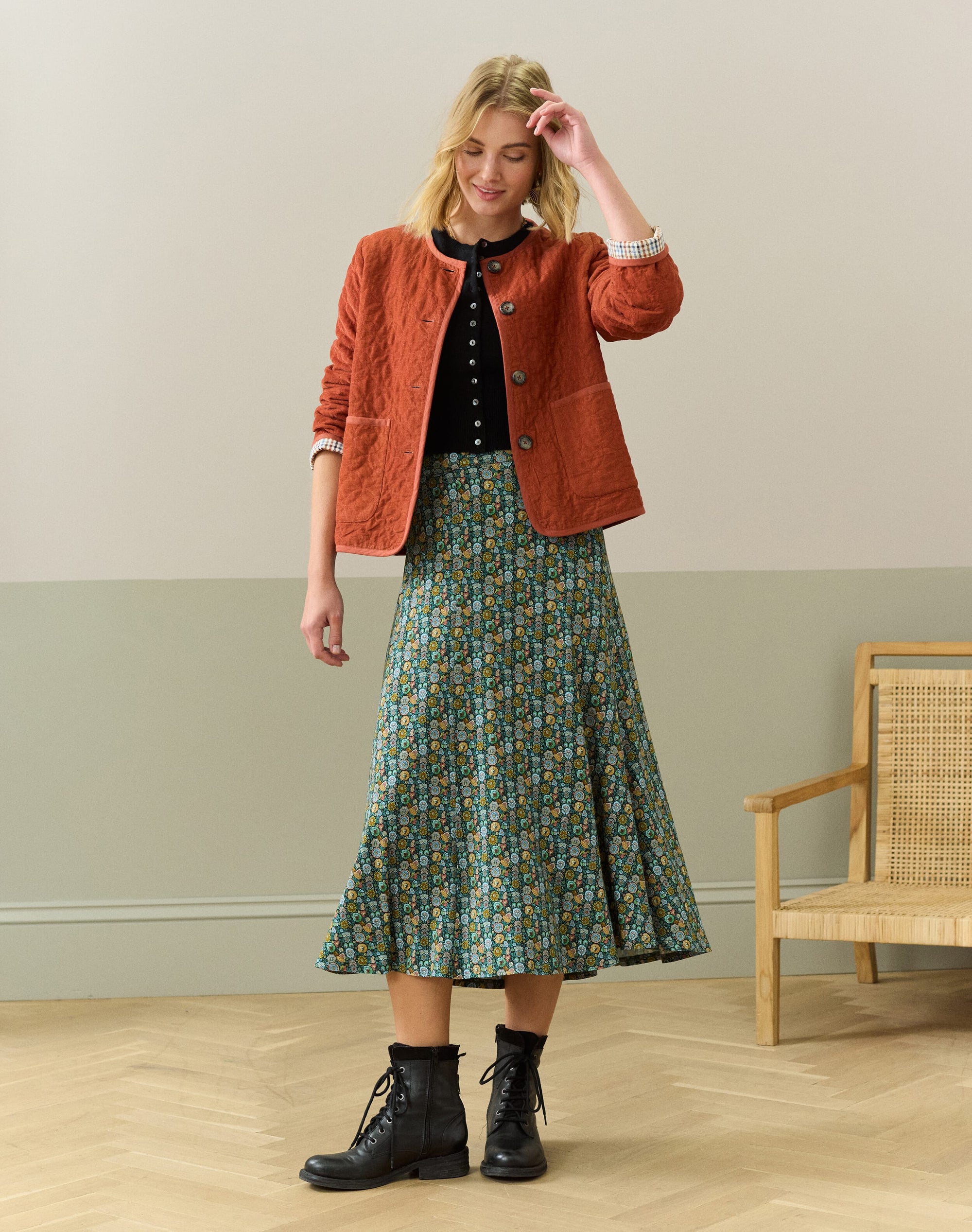 Liberty Print Jersey Skirt
