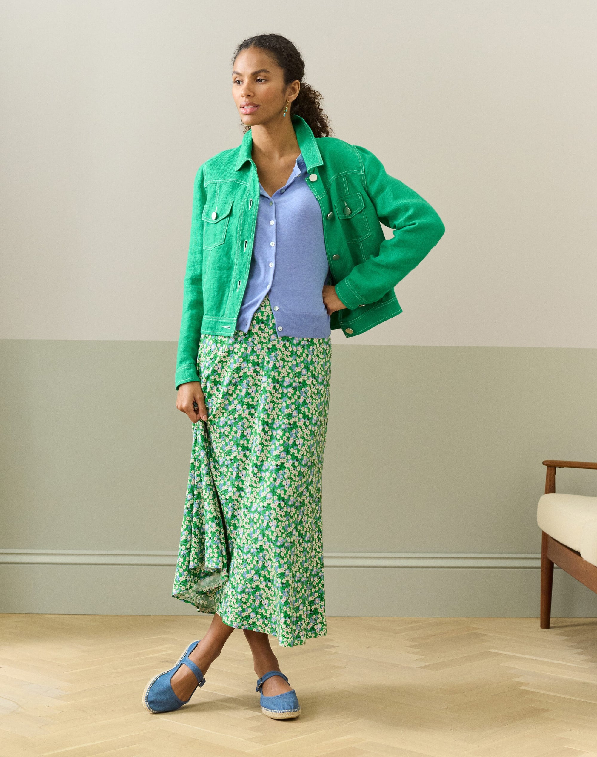 Liberty Print Jersey Skirt