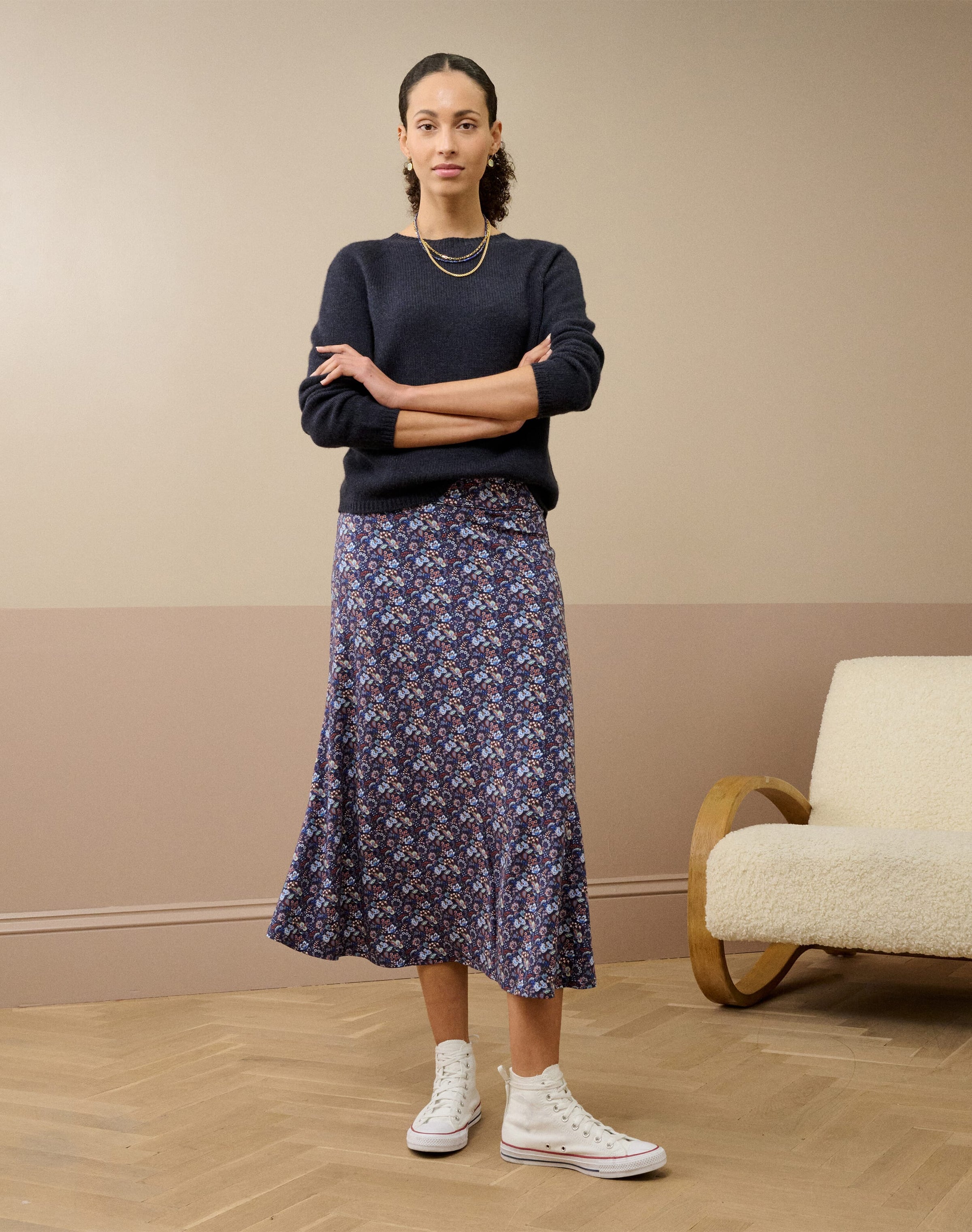 Liberty Print Jersey Skirt
