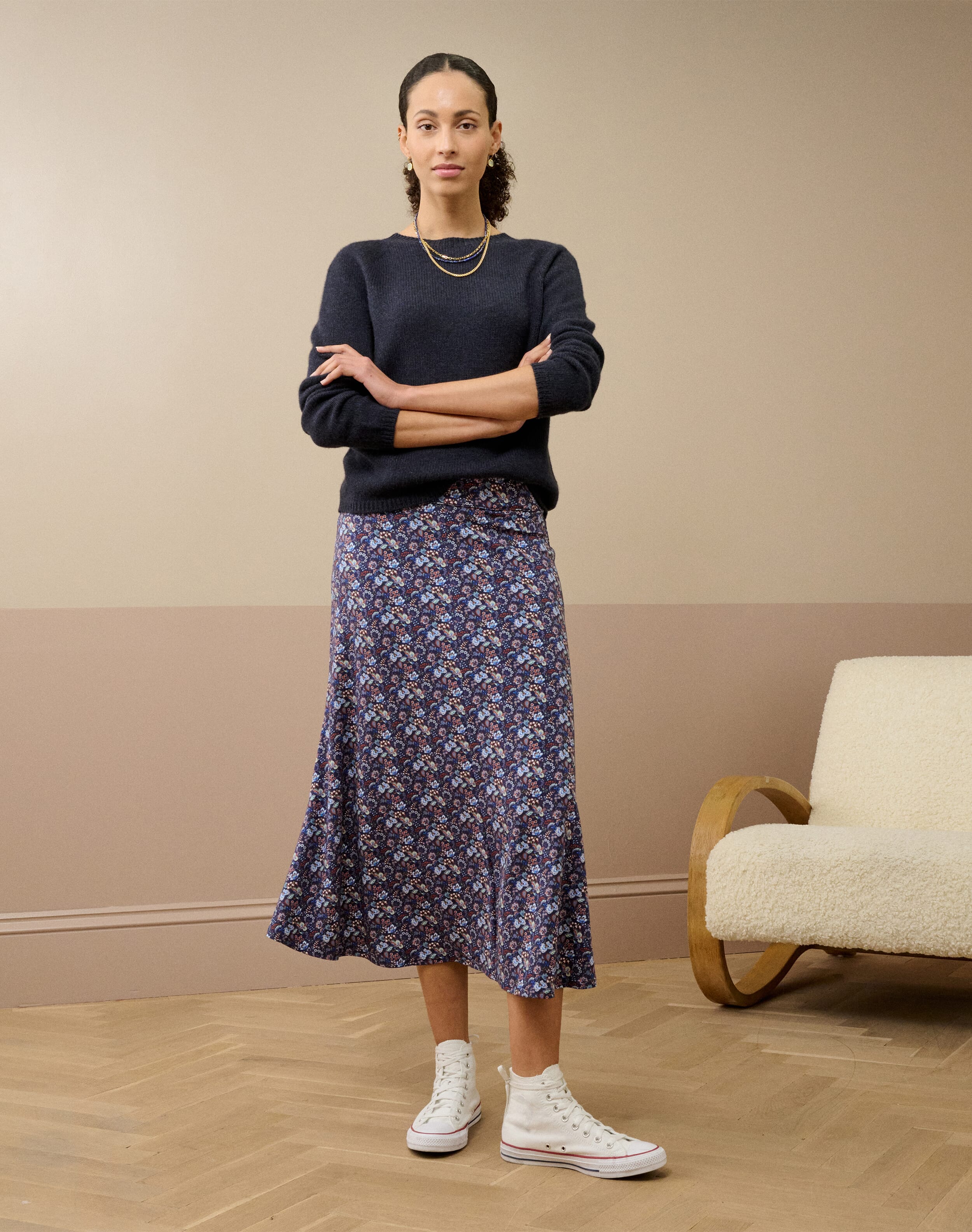 Liberty Print Jersey Skirt