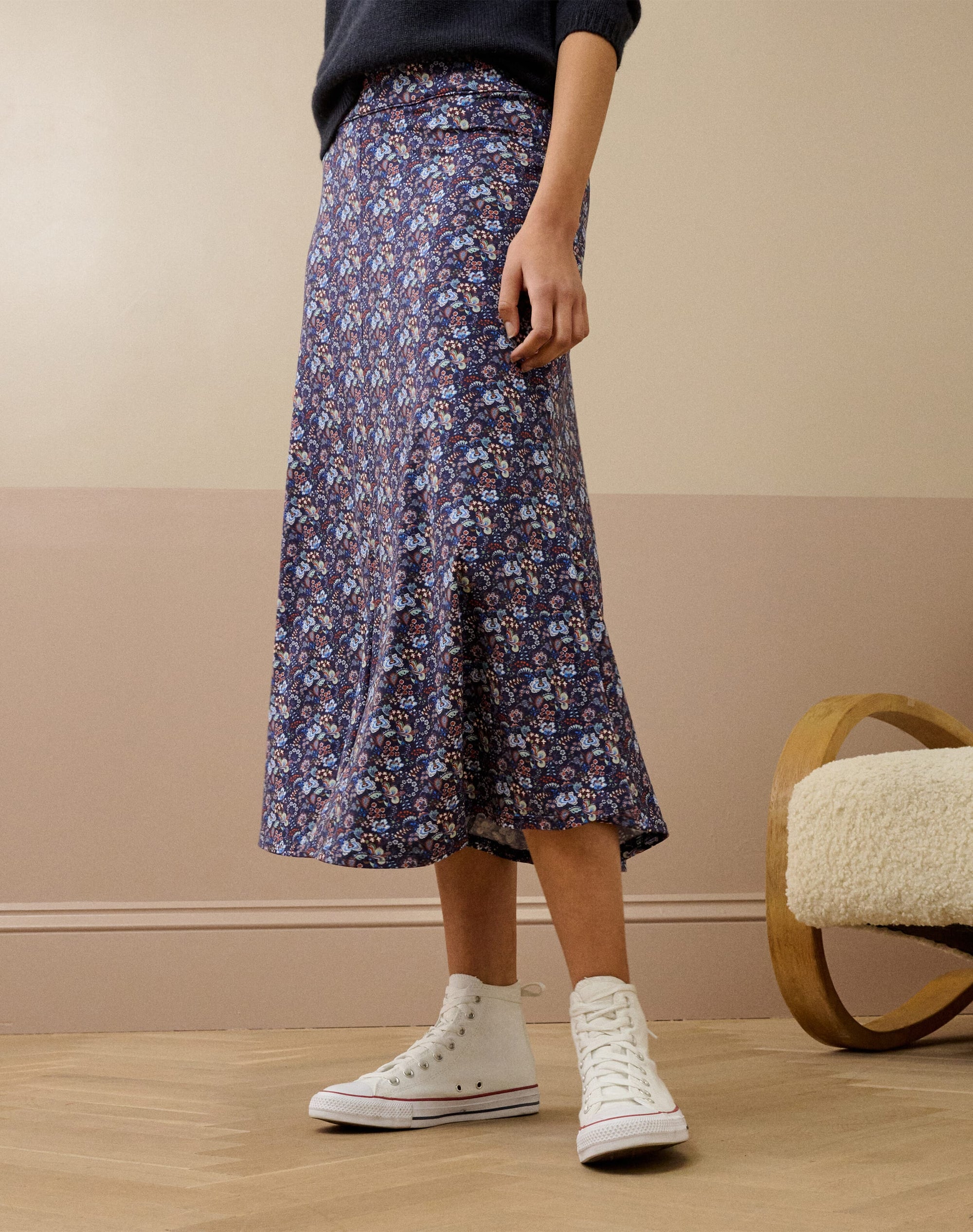 Liberty Print Jersey Skirt