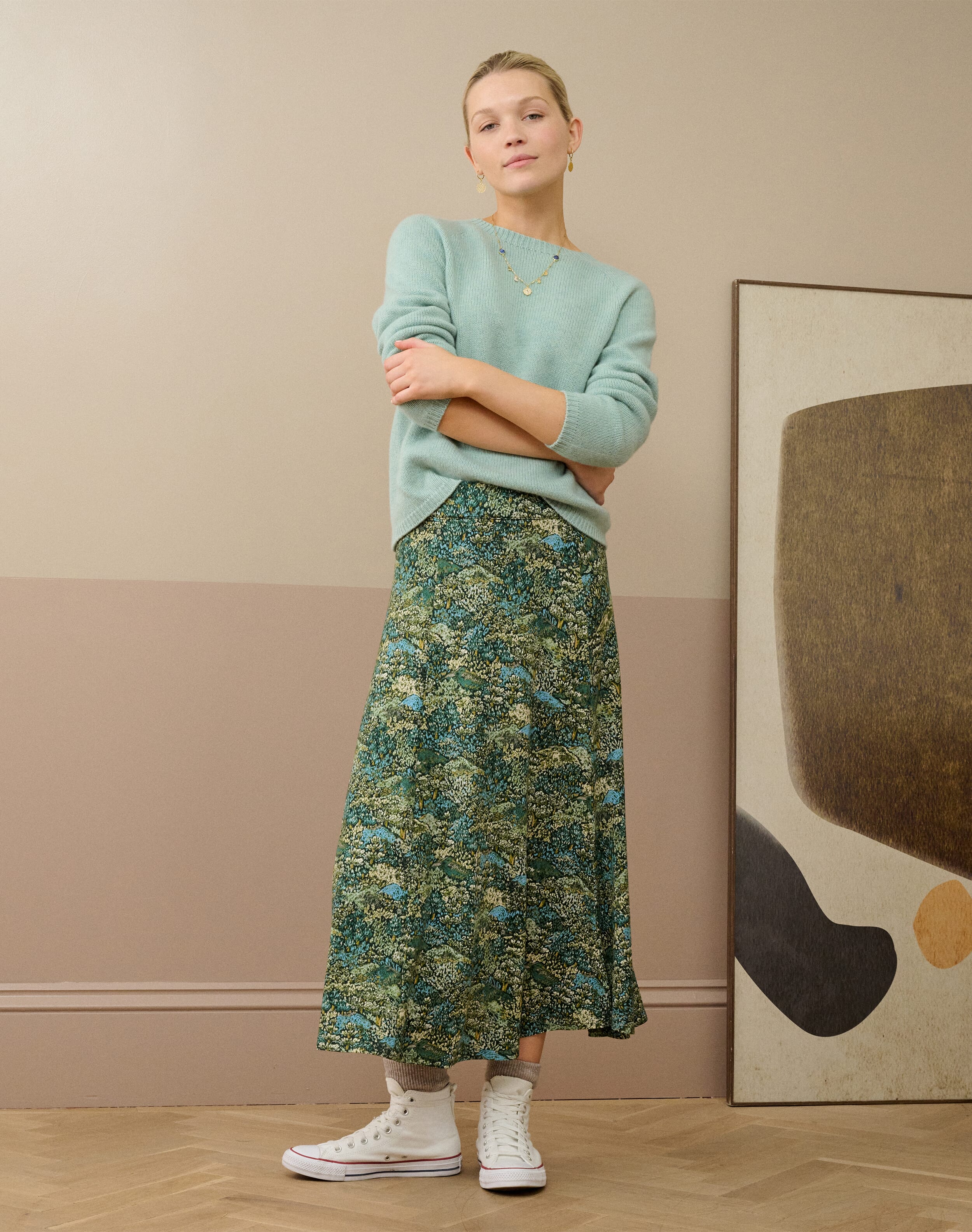 Liberty Print Jersey Skirt