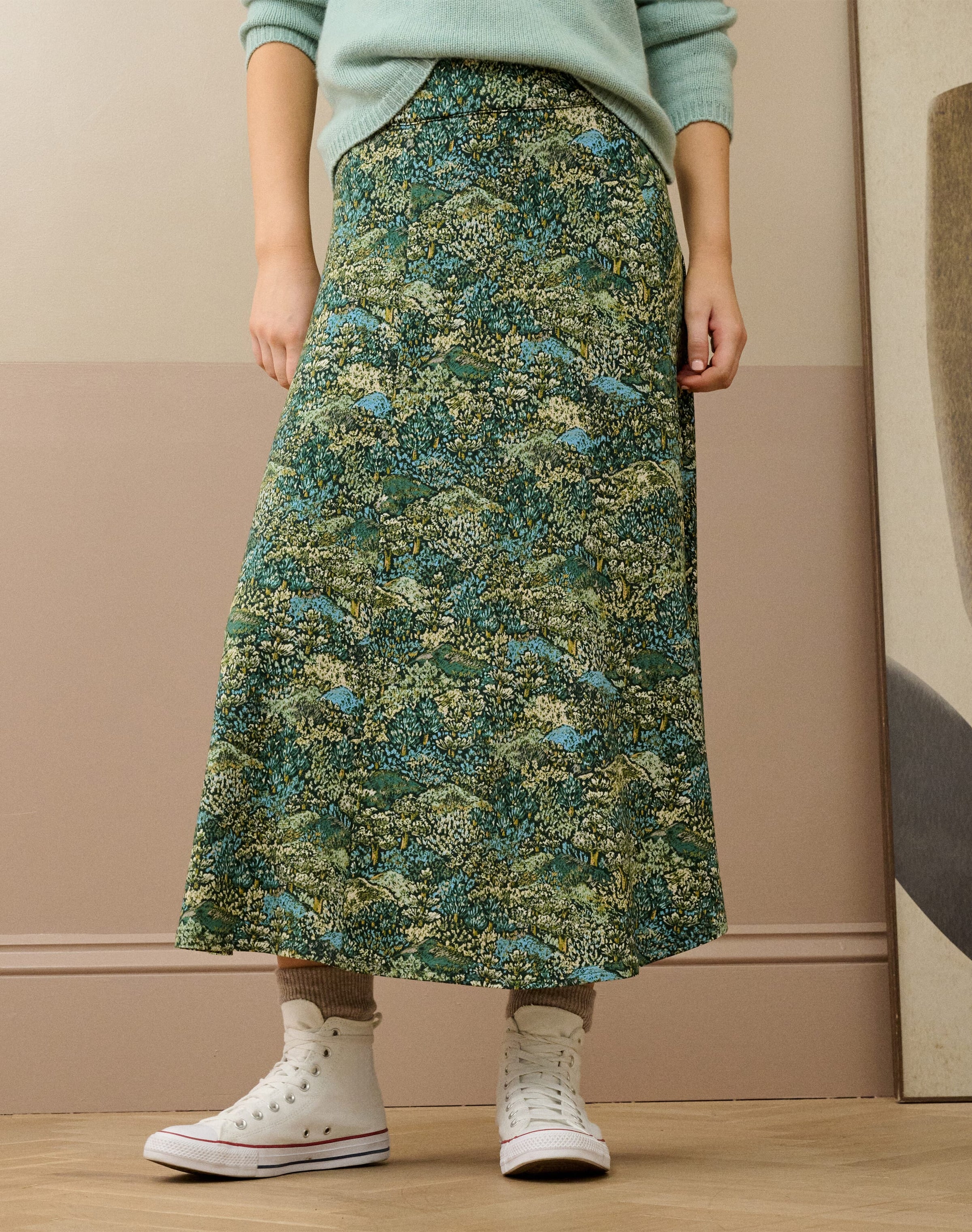 Liberty Print Jersey Skirt