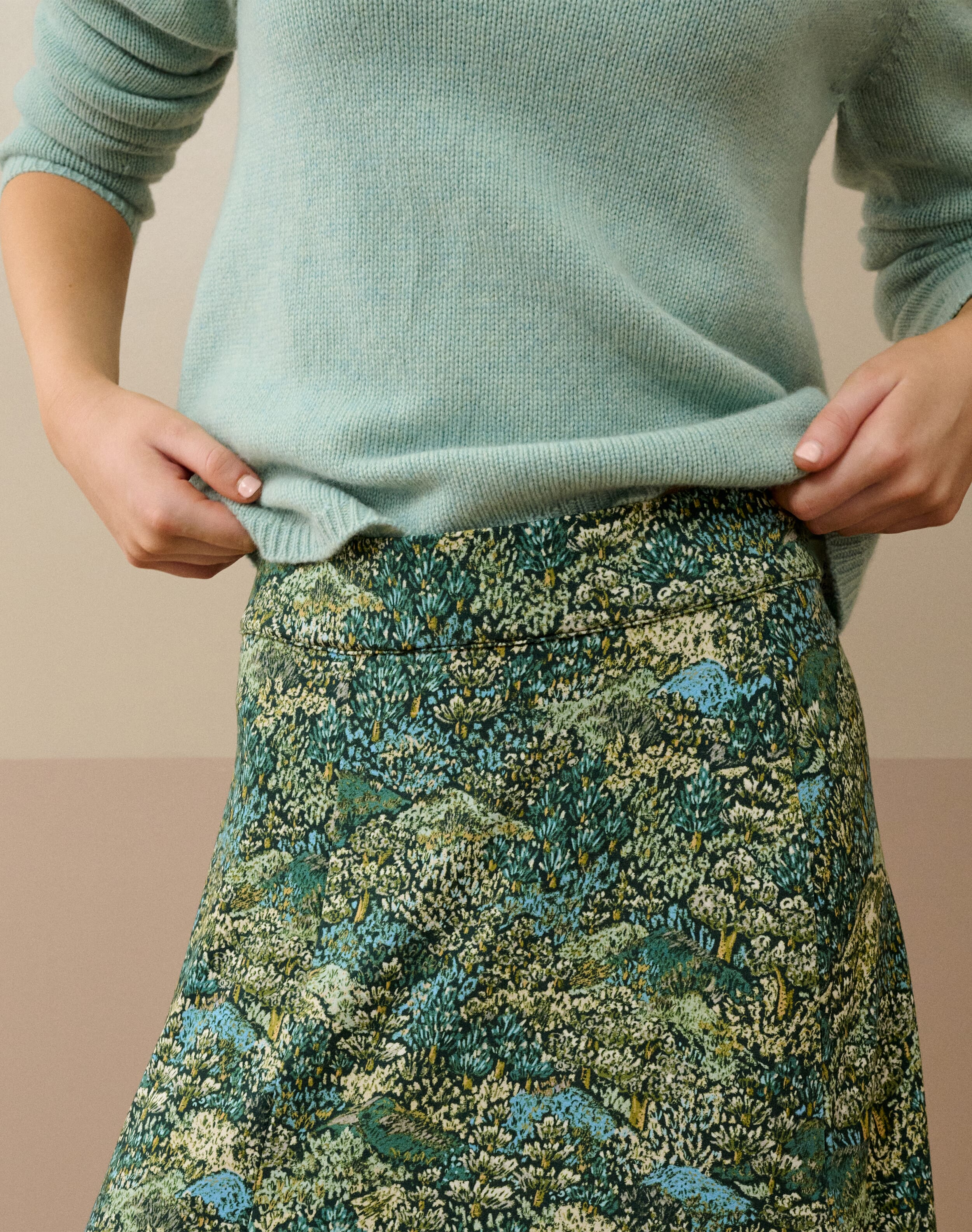 Liberty Print Jersey Skirt
