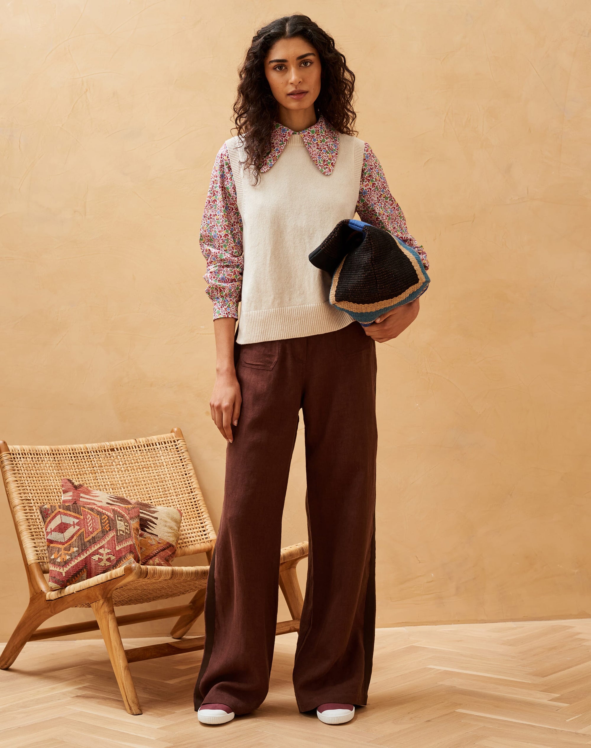 Linen High Waisted Trousers