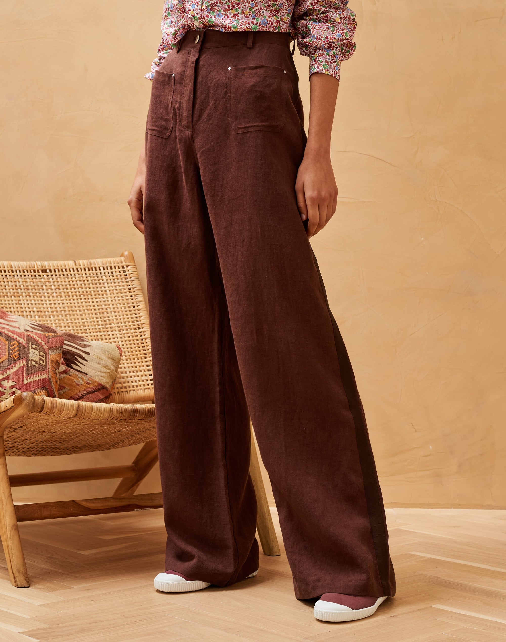Linen High Waisted Trousers