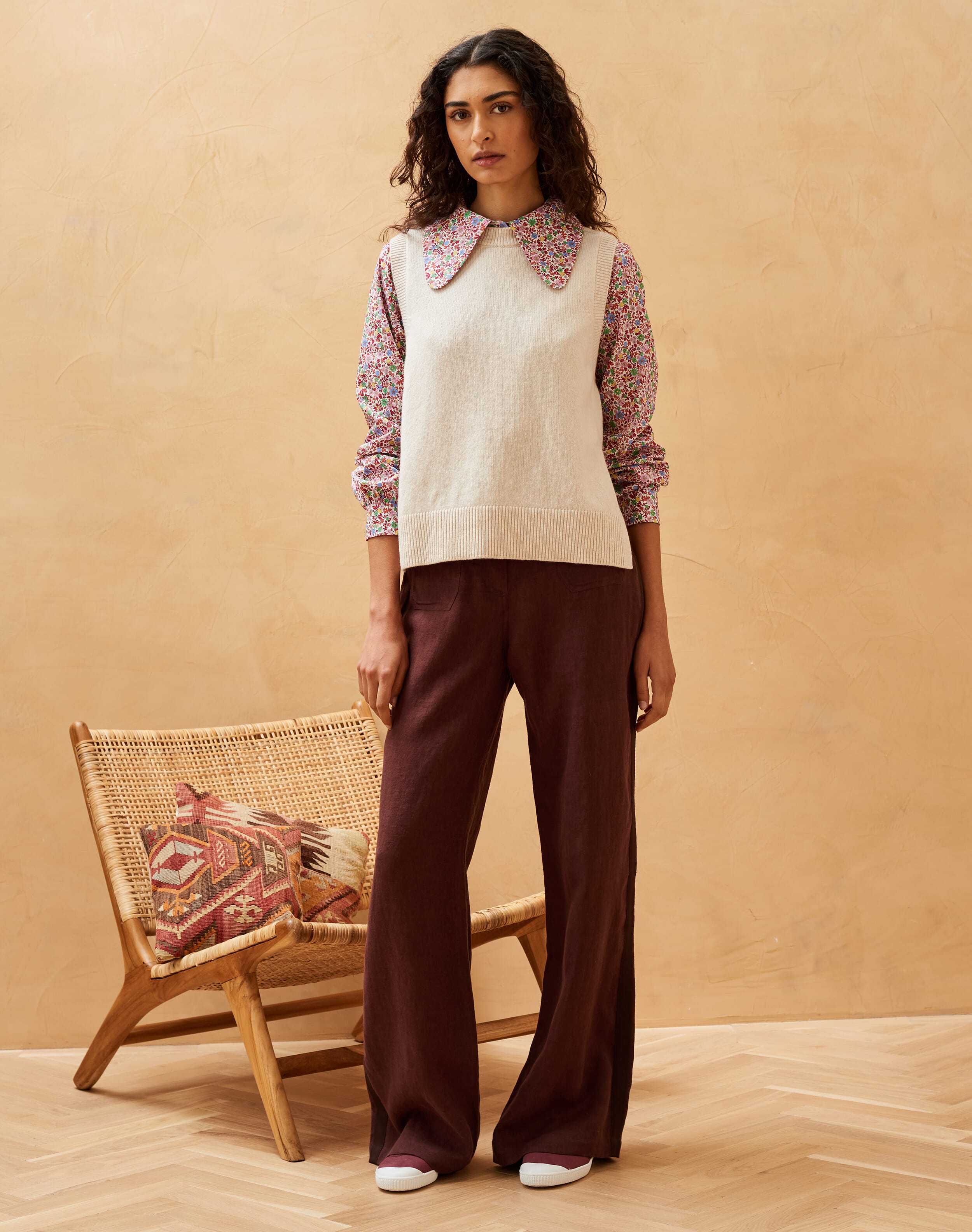 Linen High Waisted Trousers