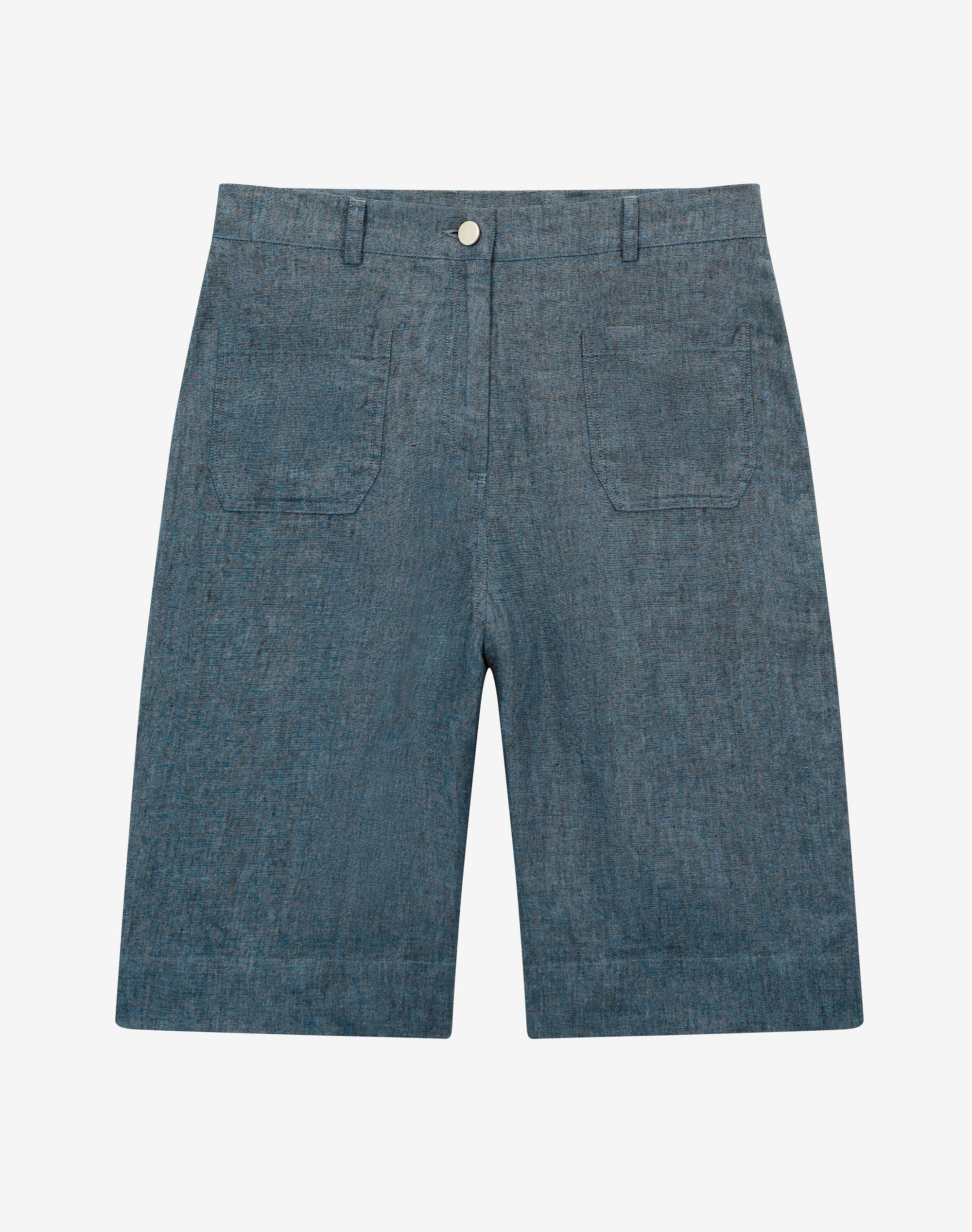 Cross Weave Linen Shorts
