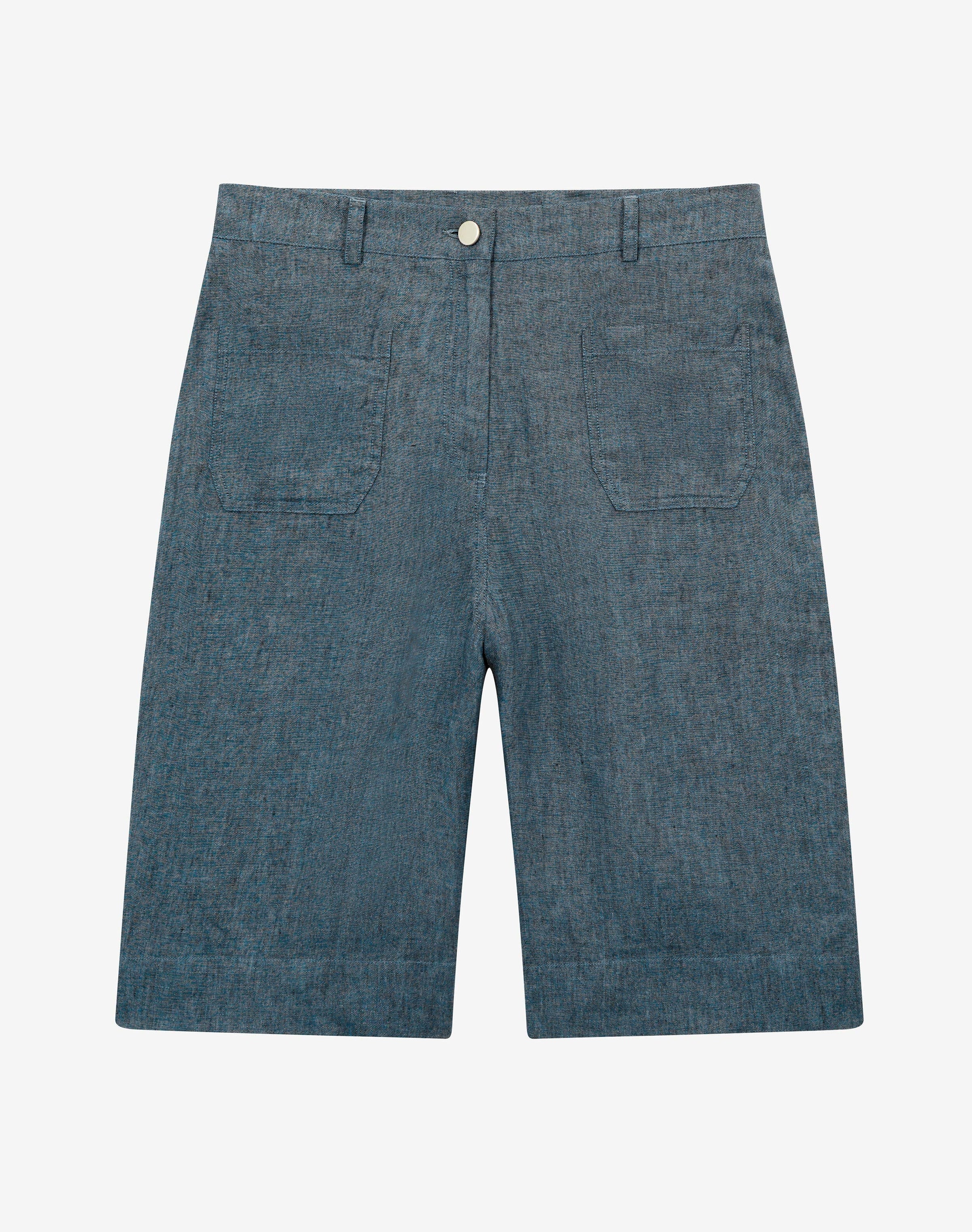Cross Weave Linen Shorts