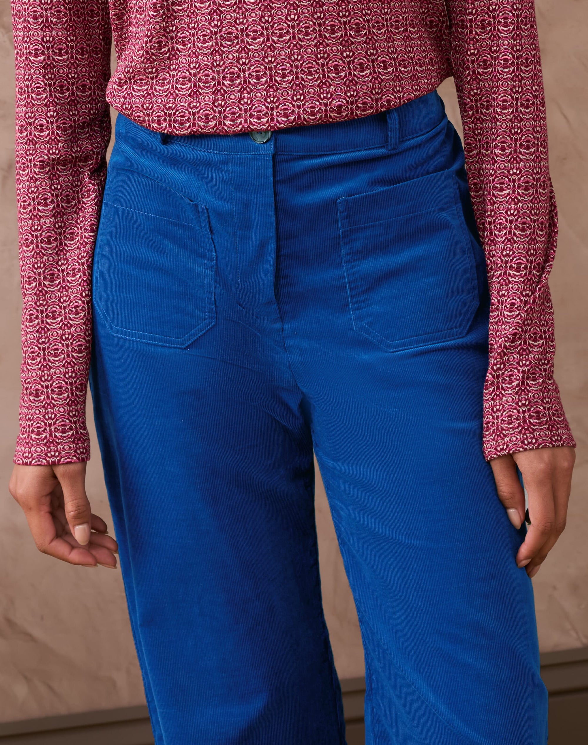 Needlecord Patch Pocket Trousers