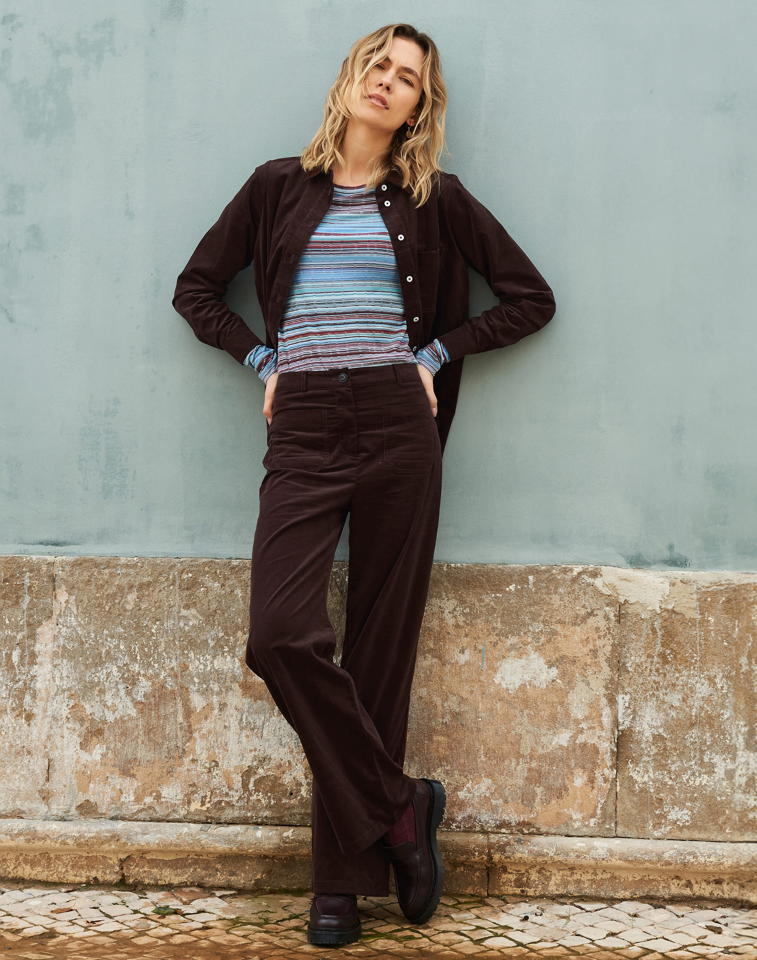 Needlecord Patch Pocket Trousers